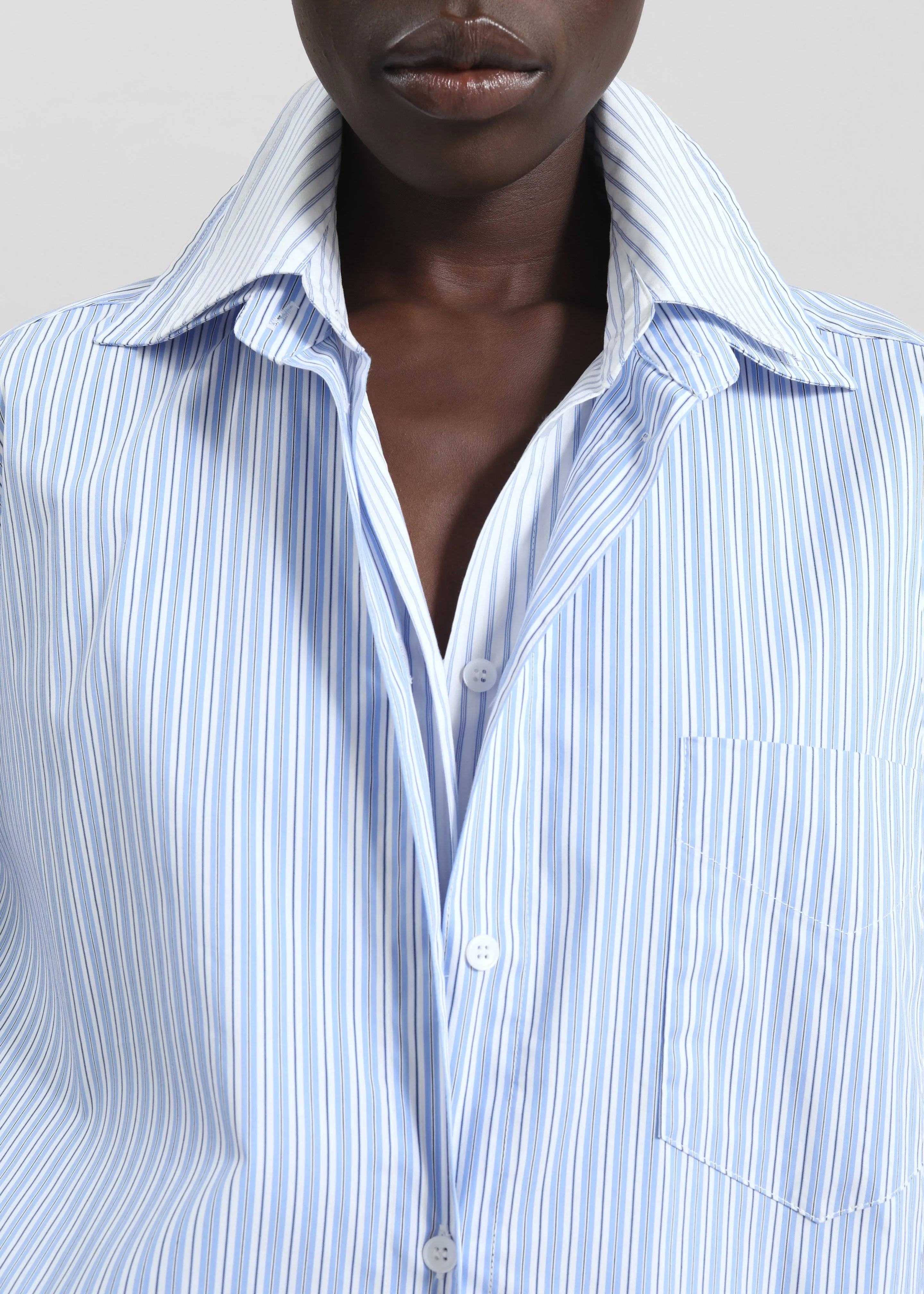 Lienz Double Shirt - Blue/White Stripe sold by Frankie Shop product image thumbnail 3