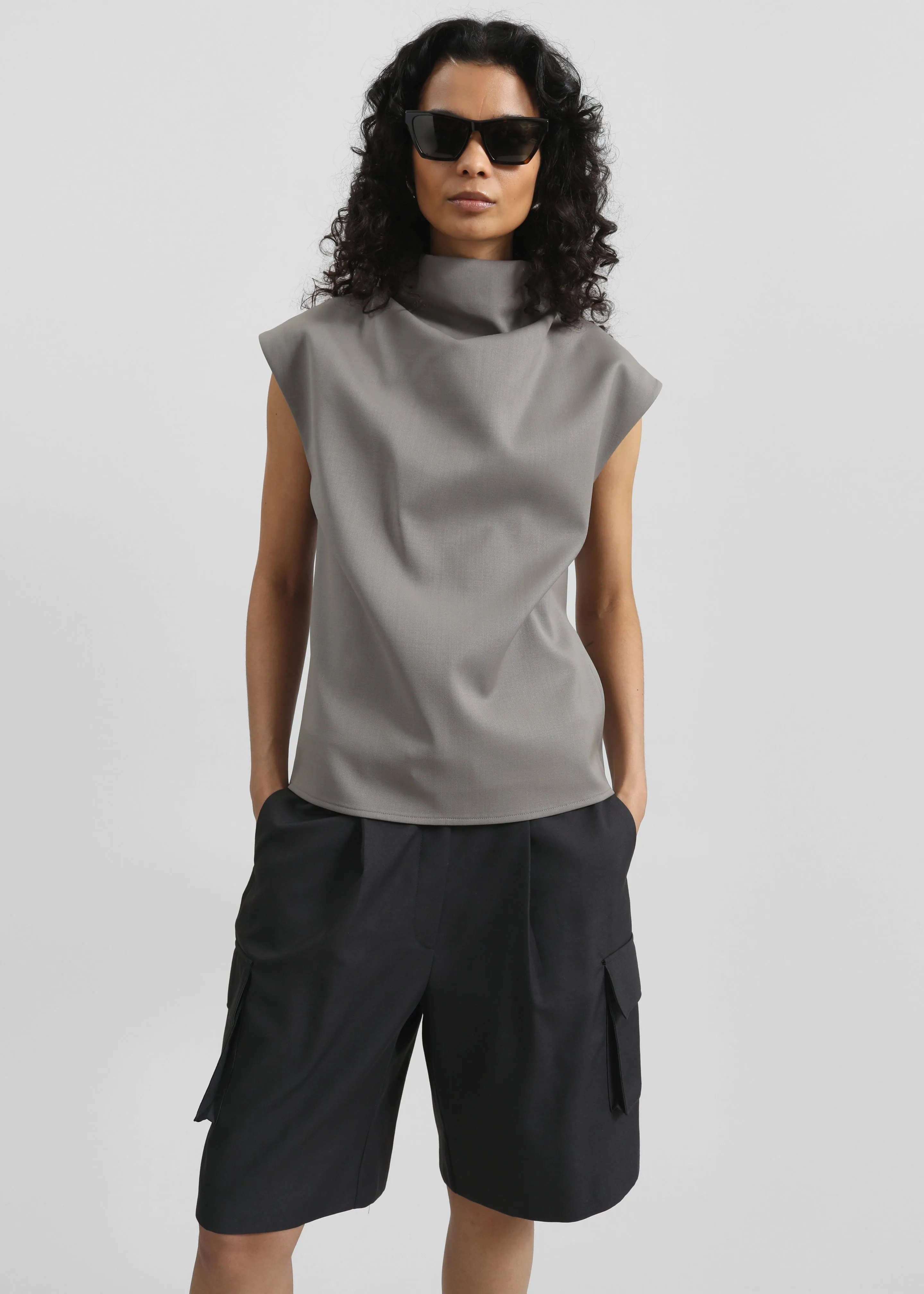 Mijas Mock Neck Top - Grey sold by Frankie Shop product image thumbnail 2