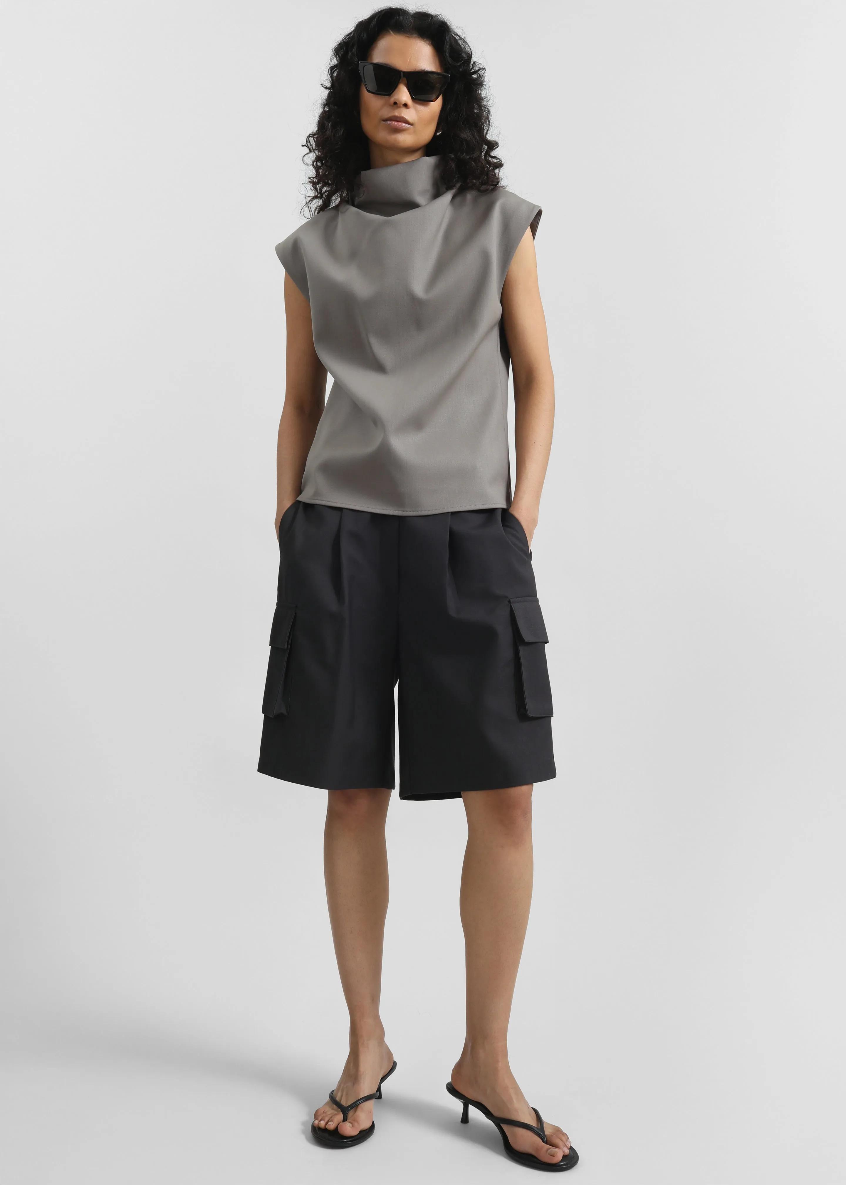 Mijas Mock Neck Top - Grey sold by Frankie Shop product image thumbnail 4