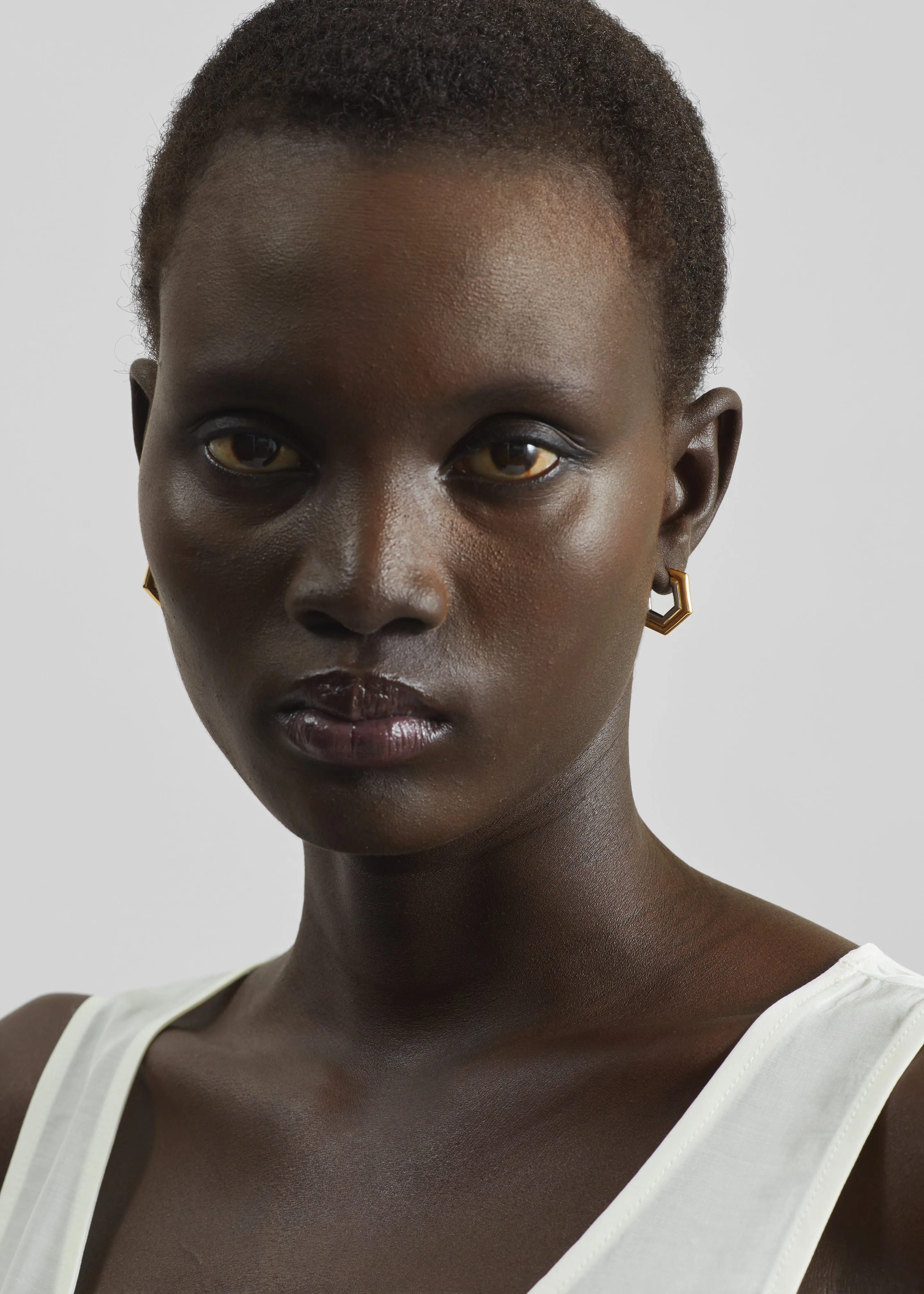 Bevza Small Honeycomb Hoops - Gold/Silver sold by Frankie Shop product image thumbnail 5