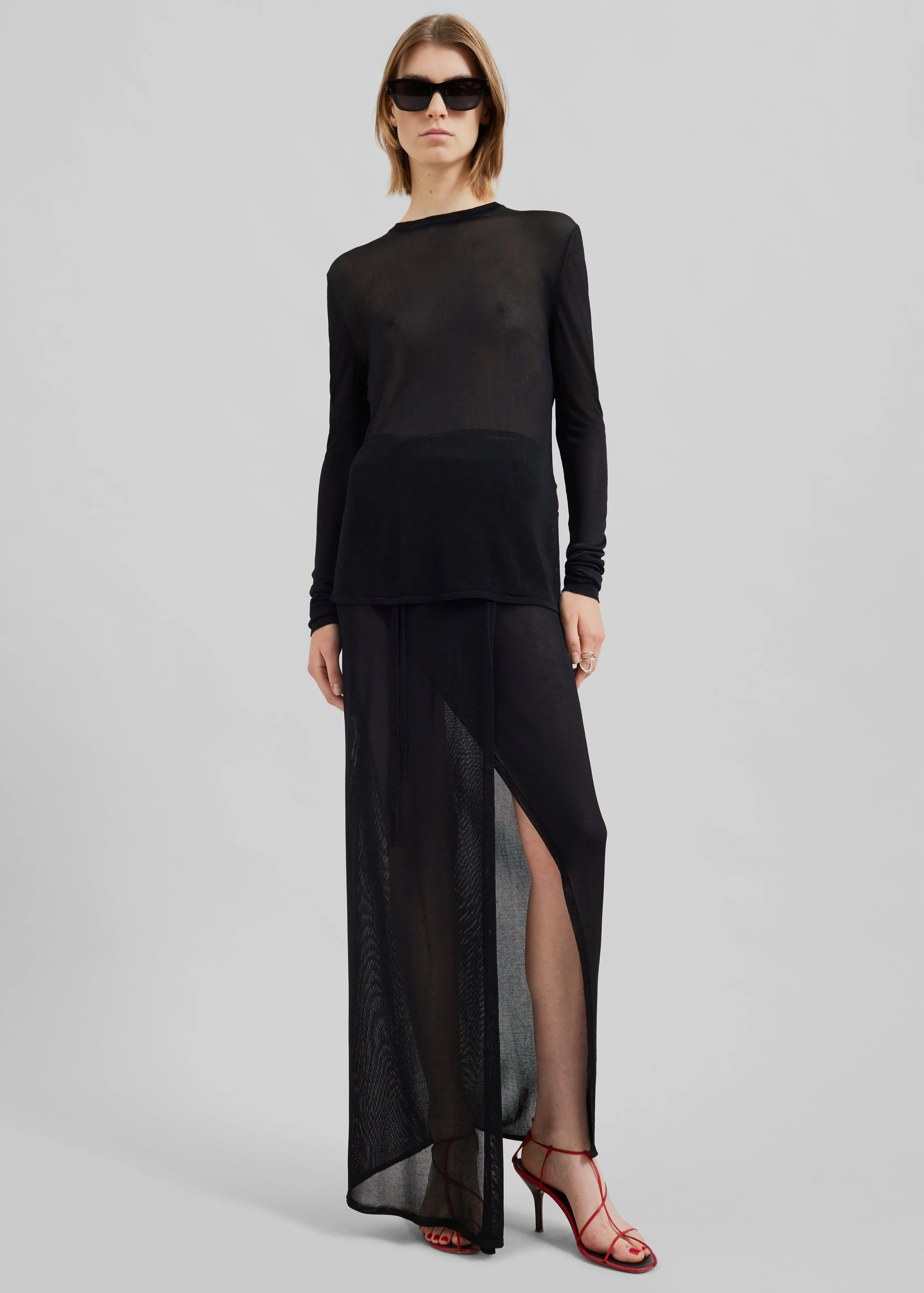 Kazel Thin Knit Top - Black sold by Frankie Shop product image thumbnail 4