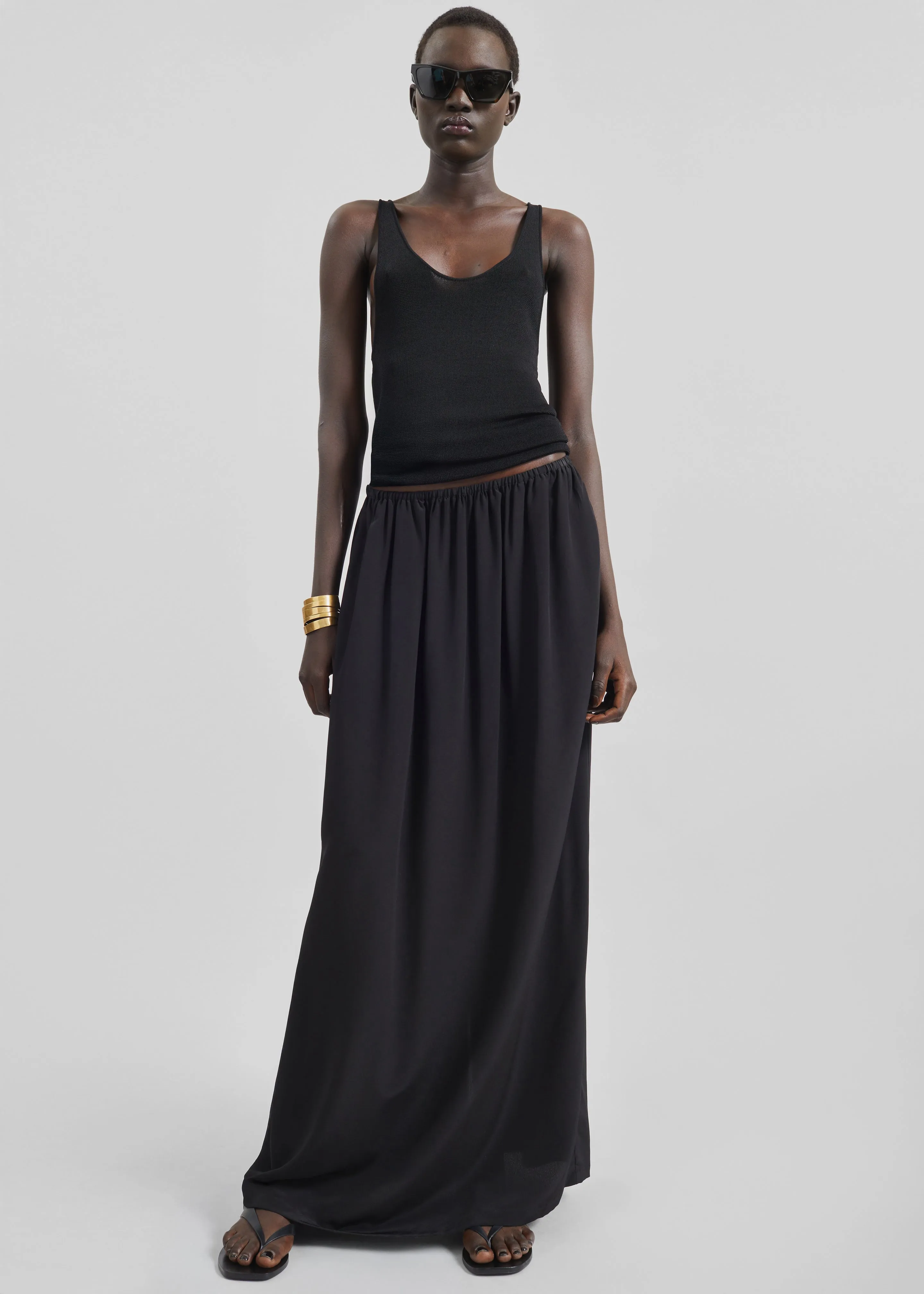 Sibena Silk Maxi Skirt - Black sold by Frankie Shop product image thumbnail 5
