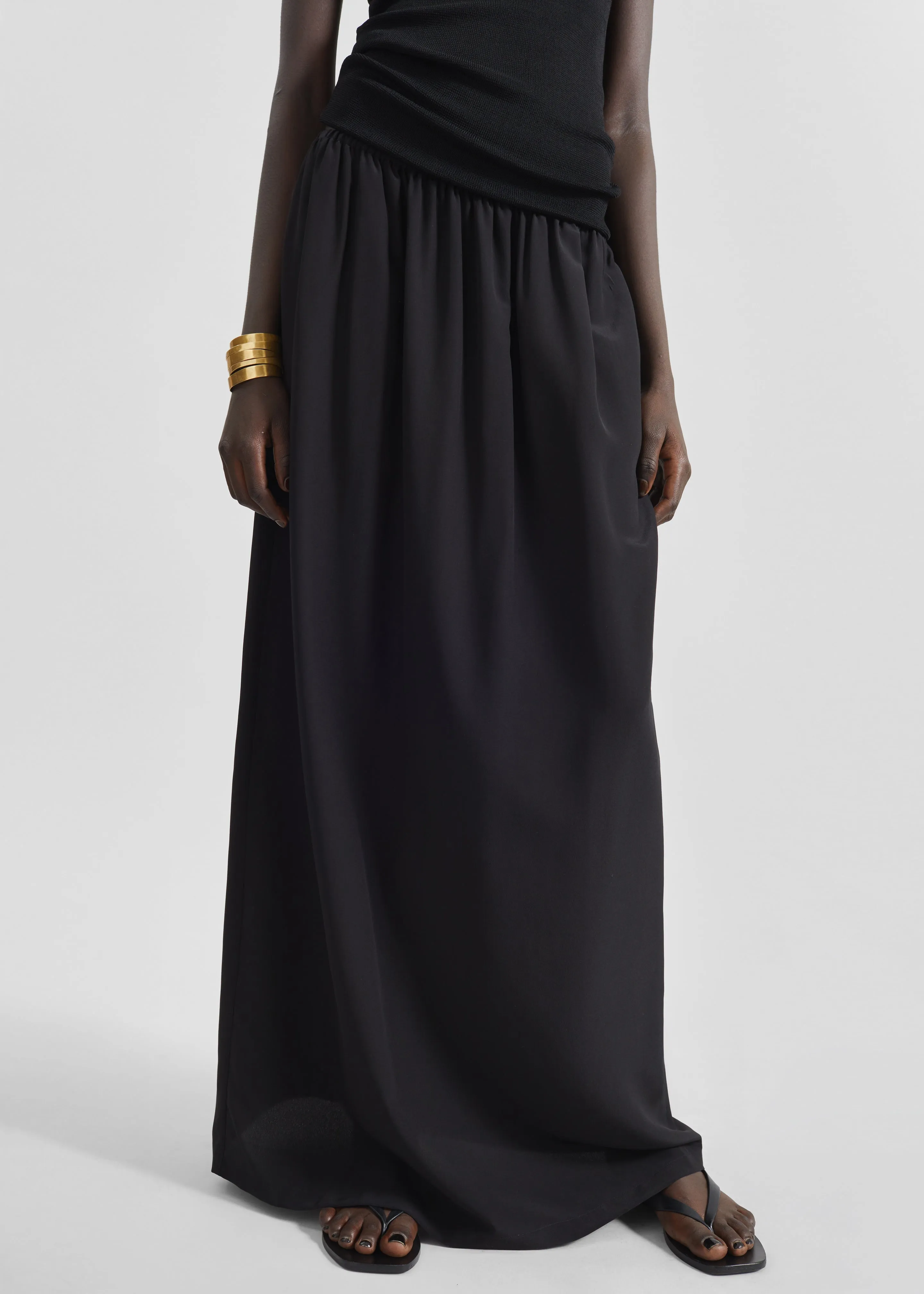 Sibena Silk Maxi Skirt - Black sold by Frankie Shop product image thumbnail 4