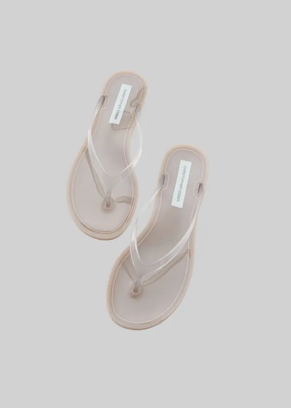 Christopher Esber Jo Flip Flop - Dune/Clear sold by Frankie Shop