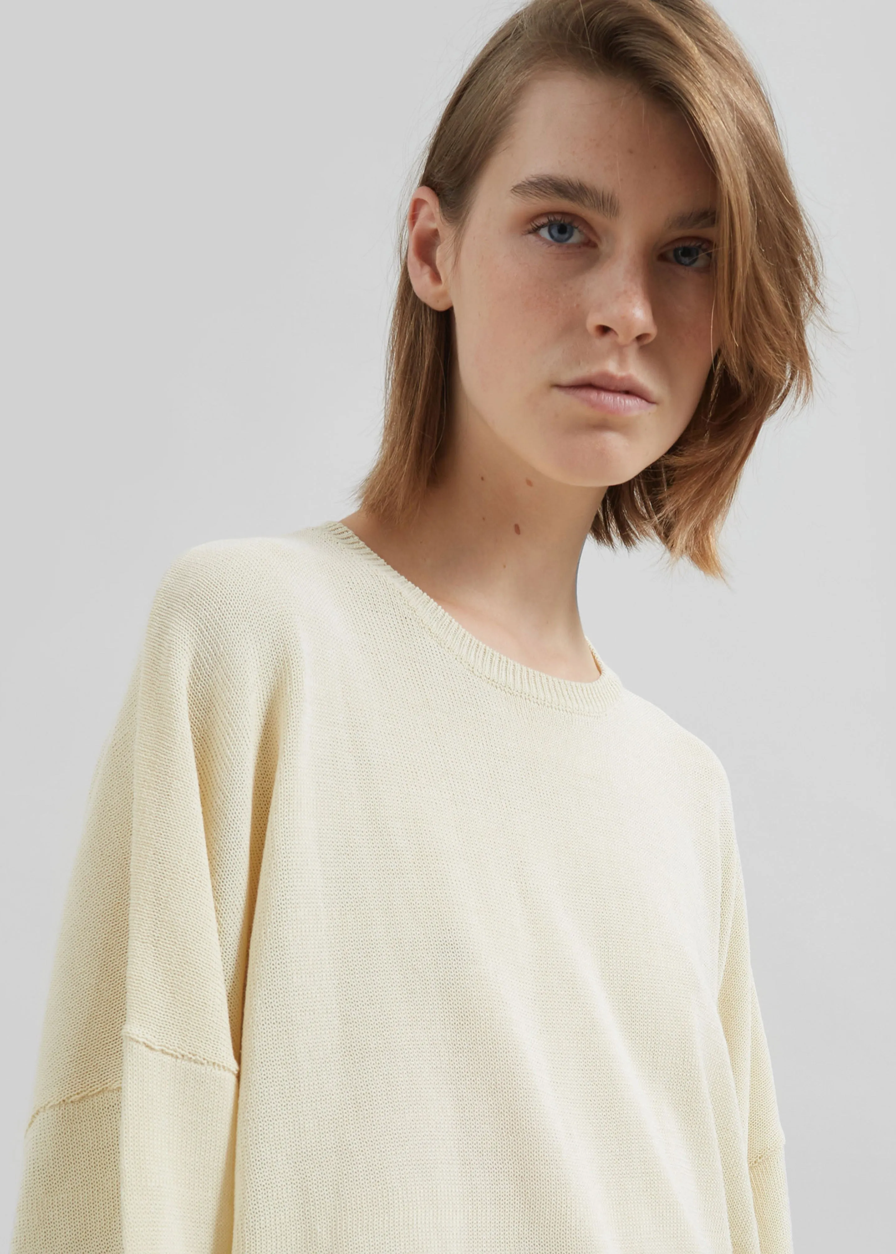 Basel Crew Neck Sweater - Pale Yellow sold by Frankie Shop product image thumbnail 4