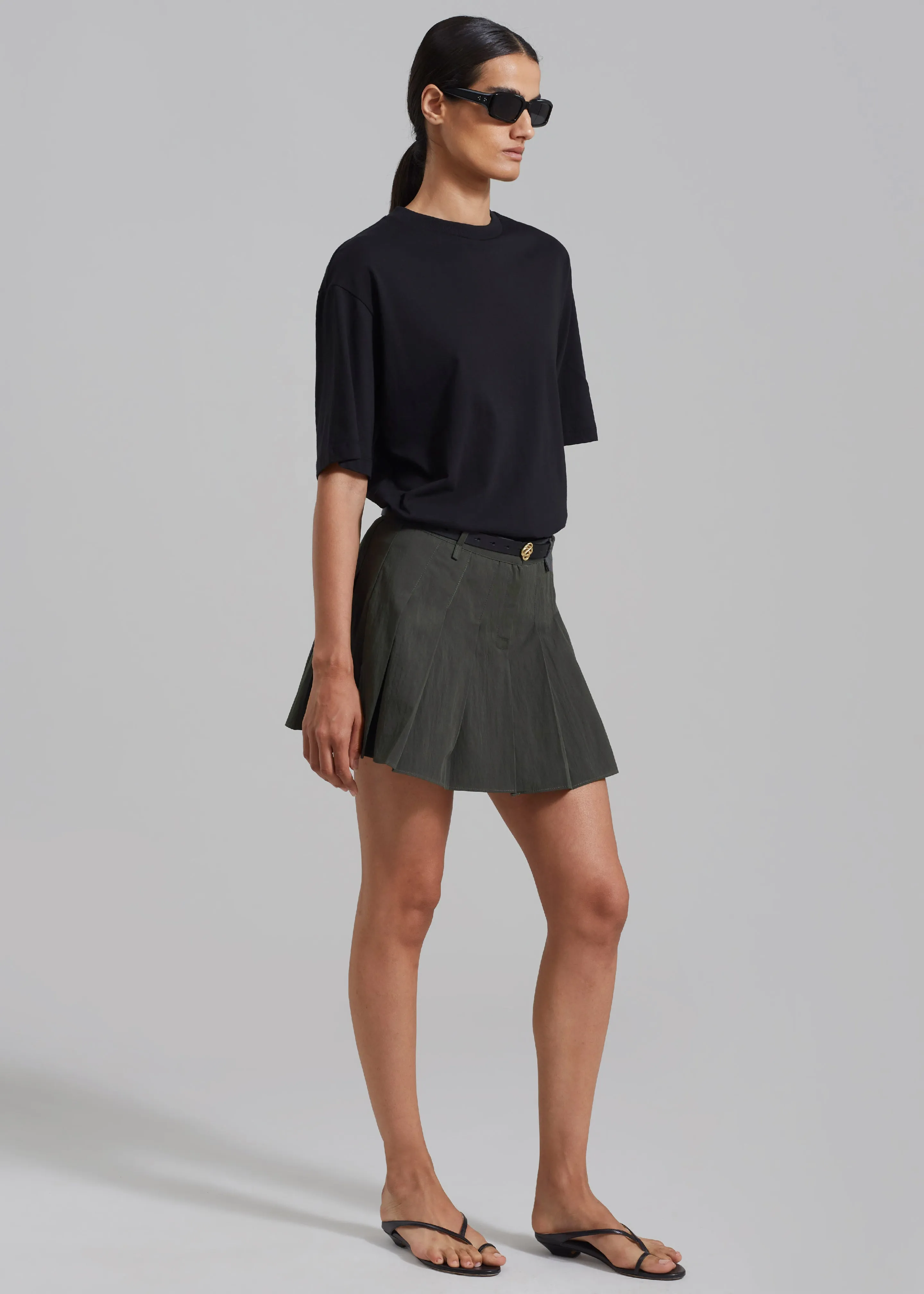 Rachael Pleated Mini Skirt - Charcoal sold by Frankie Shop product image thumbnail 4