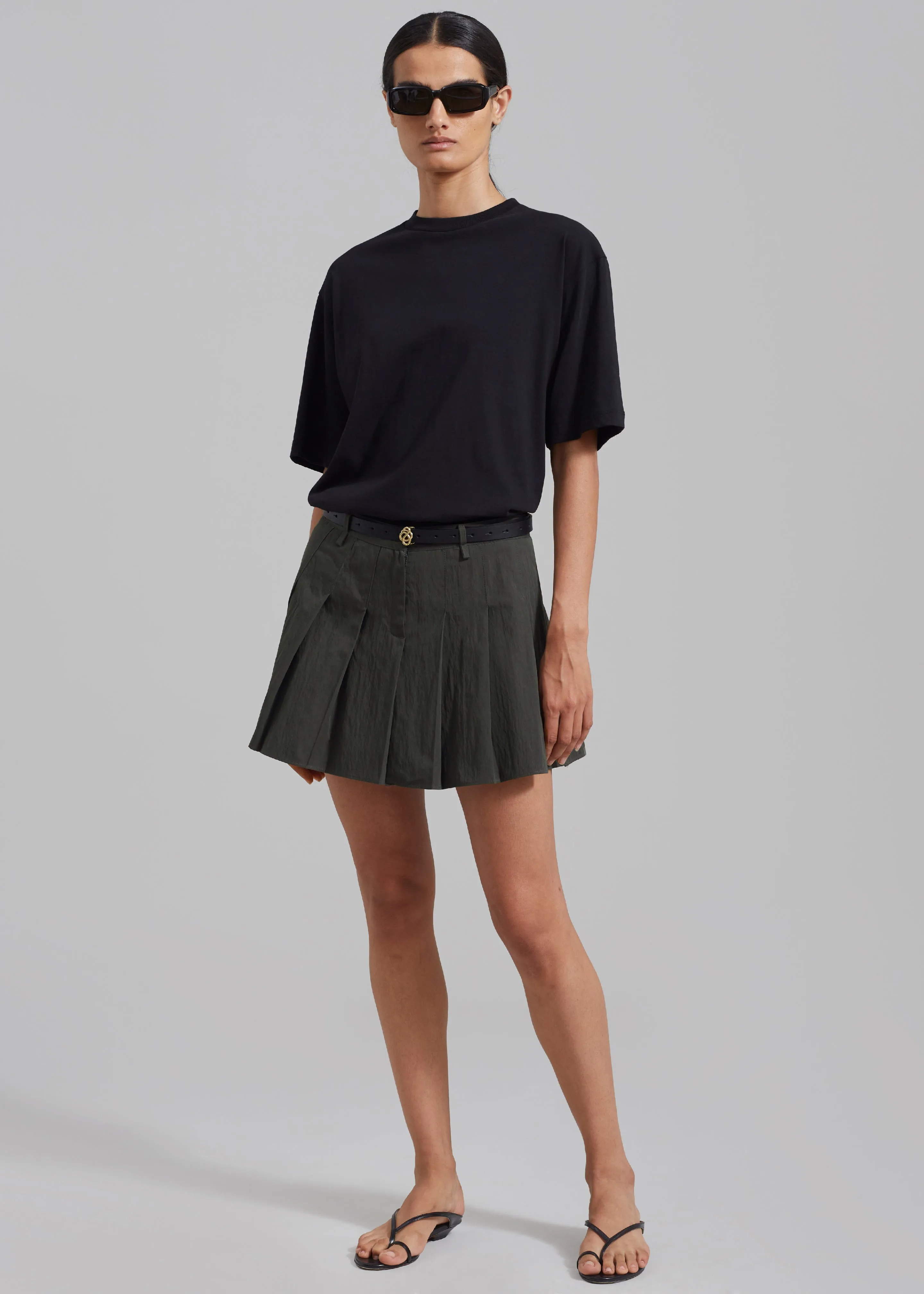 Rachael Pleated Mini Skirt - Charcoal sold by Frankie Shop product image thumbnail 5
