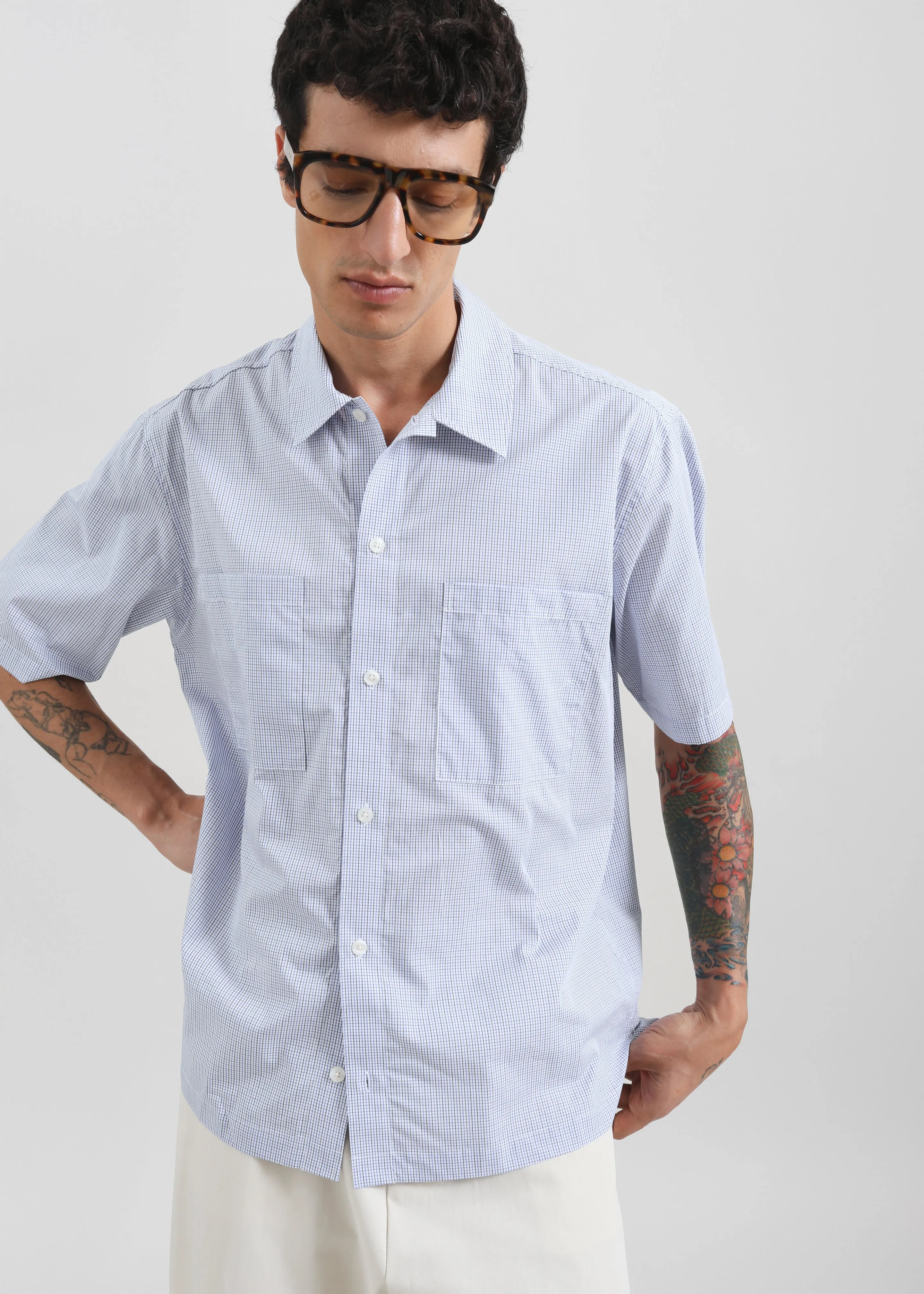 Samsøe Samsøe Saayo B Shirt - Orion Blue Ch. sold by Frankie Shop product image thumbnail 3