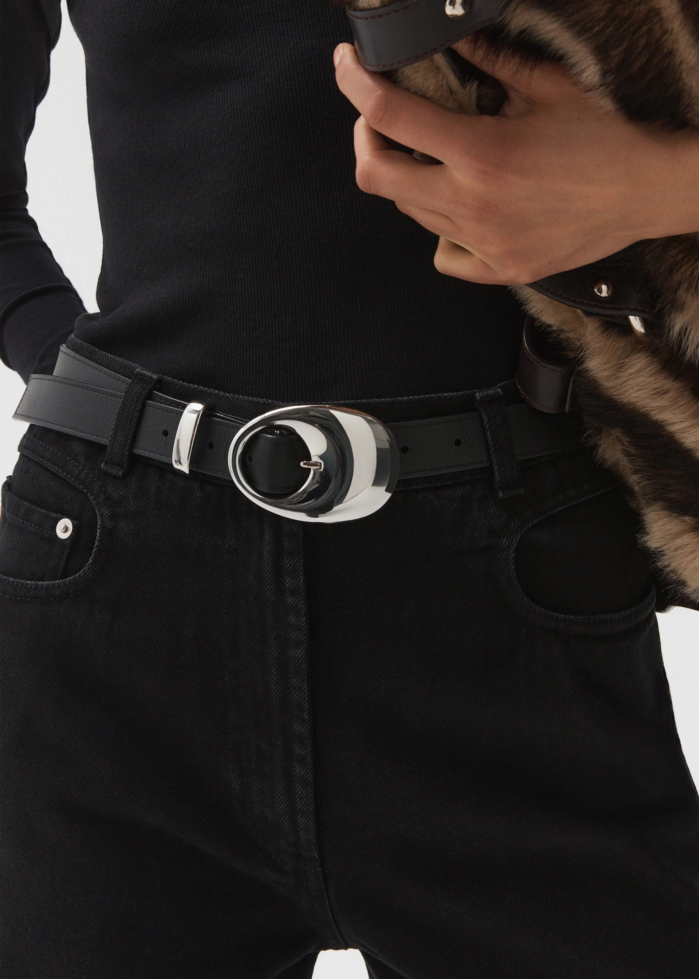 Beaufille Porte Belt - Black/Silver sold by Frankie Shop product image thumbnail 4