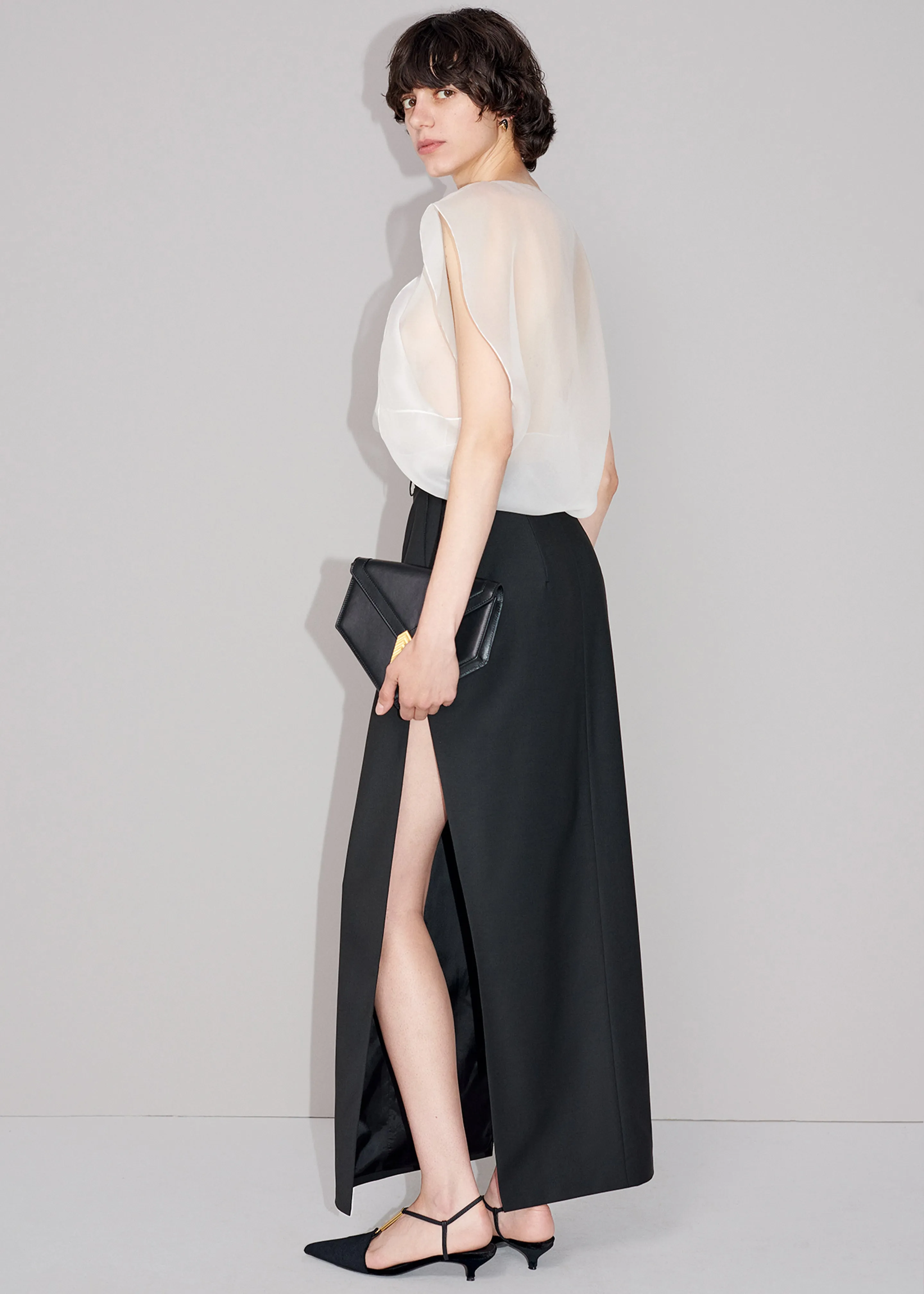 Bevza Sharp Maxi Skirt - Dark Ink Navy sold by Frankie Shop product image thumbnail 4