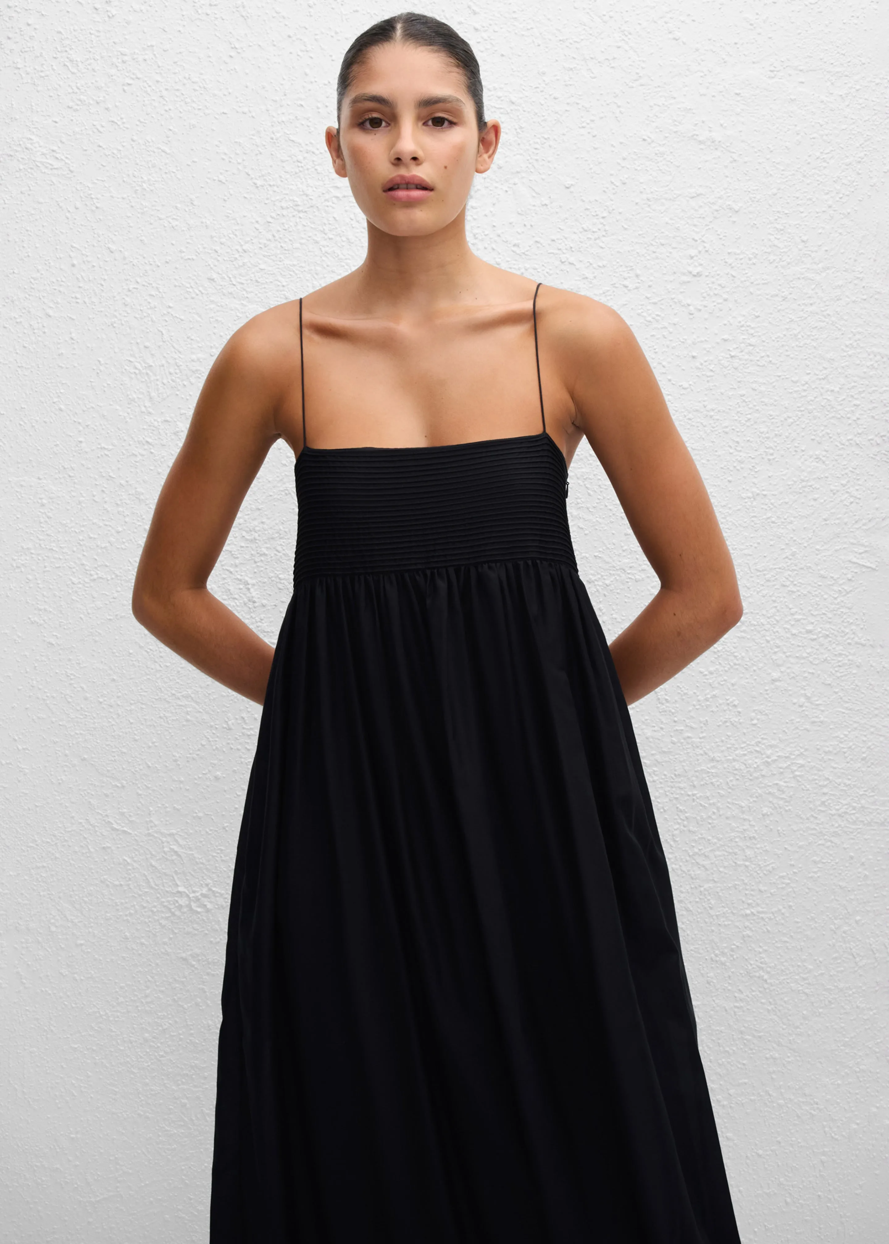 Matteau Empire Pintuck Bodice Dress - Black sold by Frankie Shop product image thumbnail 2