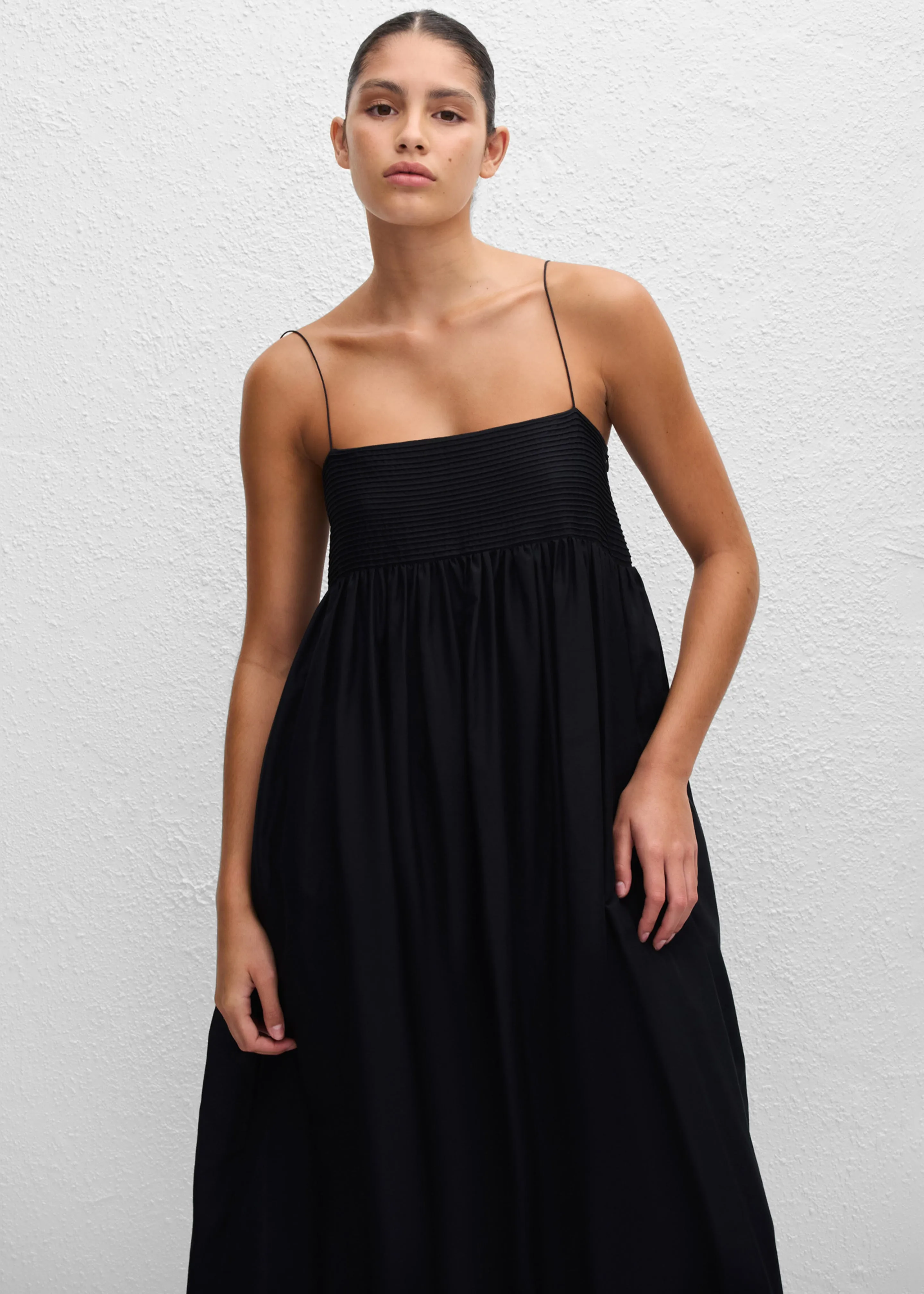 Matteau Empire Pintuck Bodice Dress - Black sold by Frankie Shop product image thumbnail 4