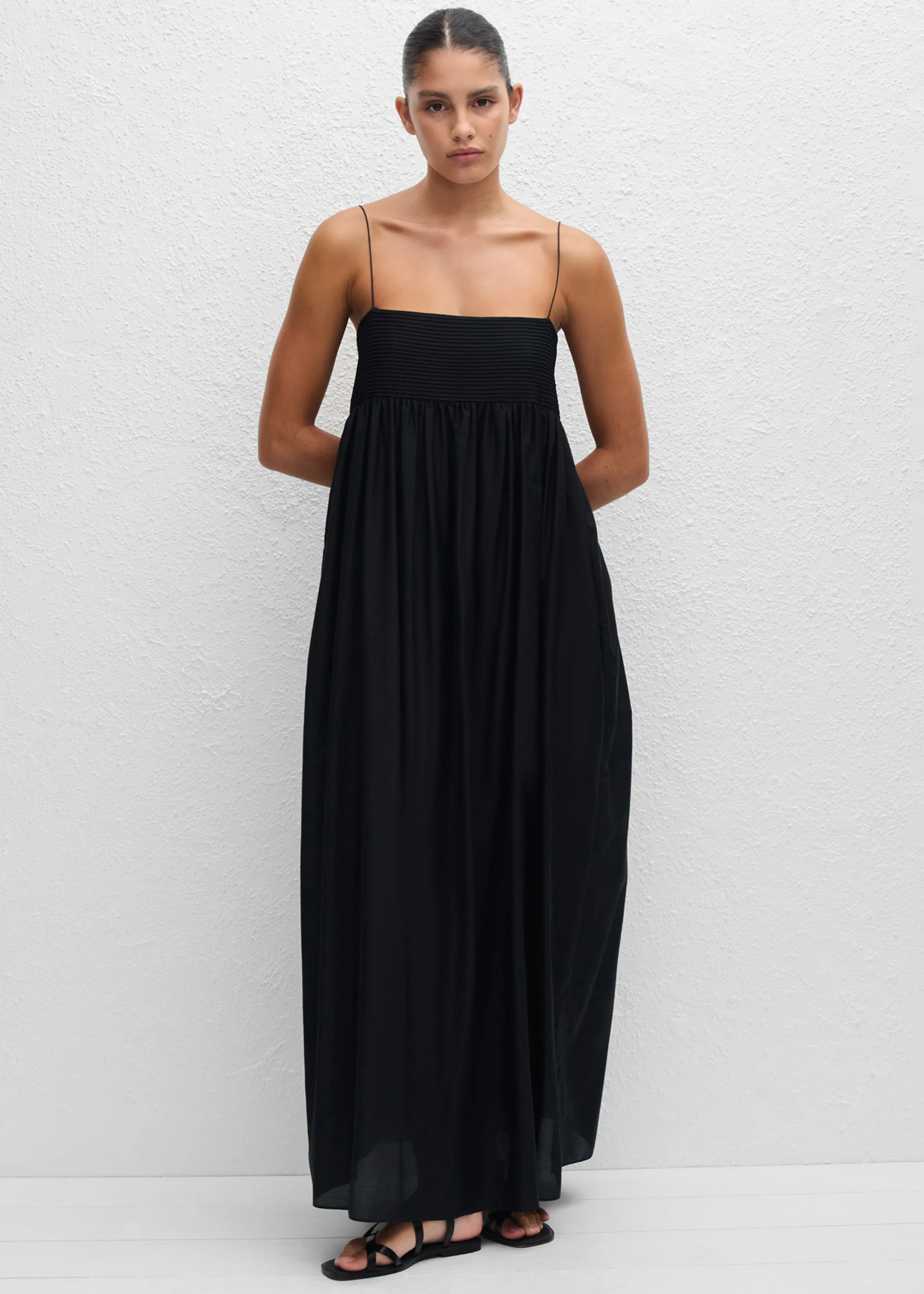 Matteau Empire Pintuck Bodice Dress - Black sold by Frankie Shop product image thumbnail 5