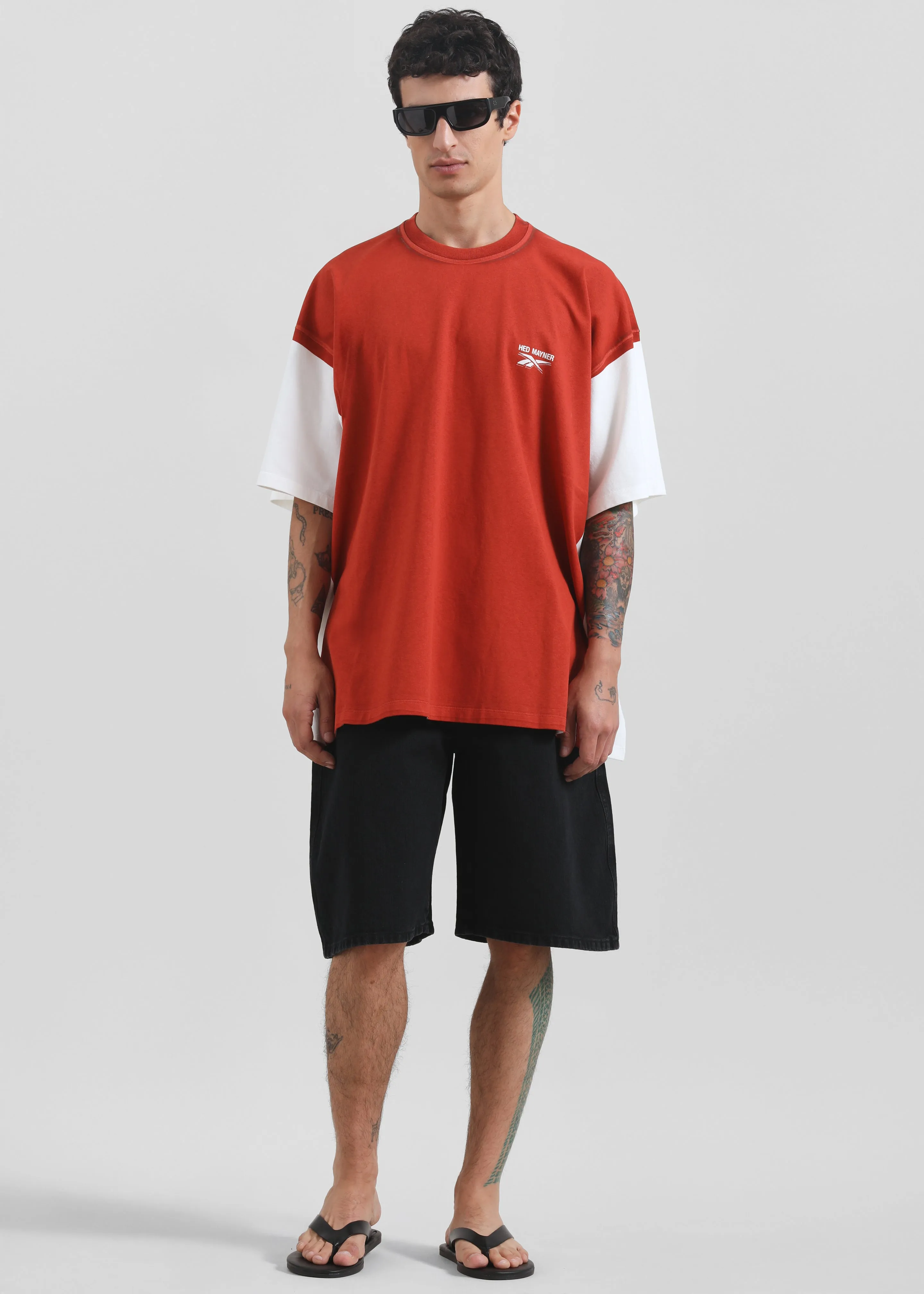 Hed Mayner x Reebok Oversized T-Shirt - Rust sold by Frankie Shop product image thumbnail 3