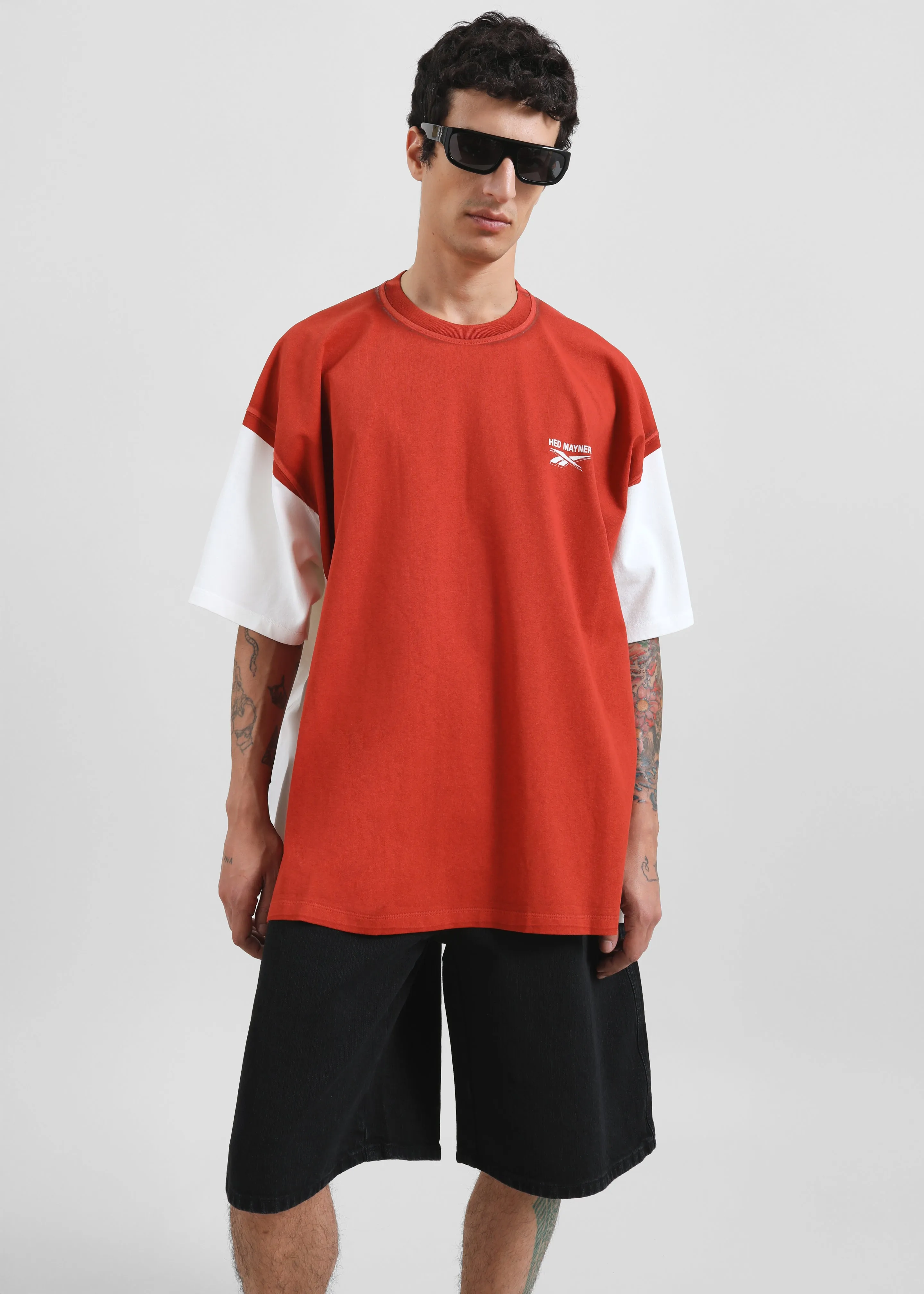 Hed Mayner x Reebok Oversized T-Shirt - Rust sold by Frankie Shop product image thumbnail 2