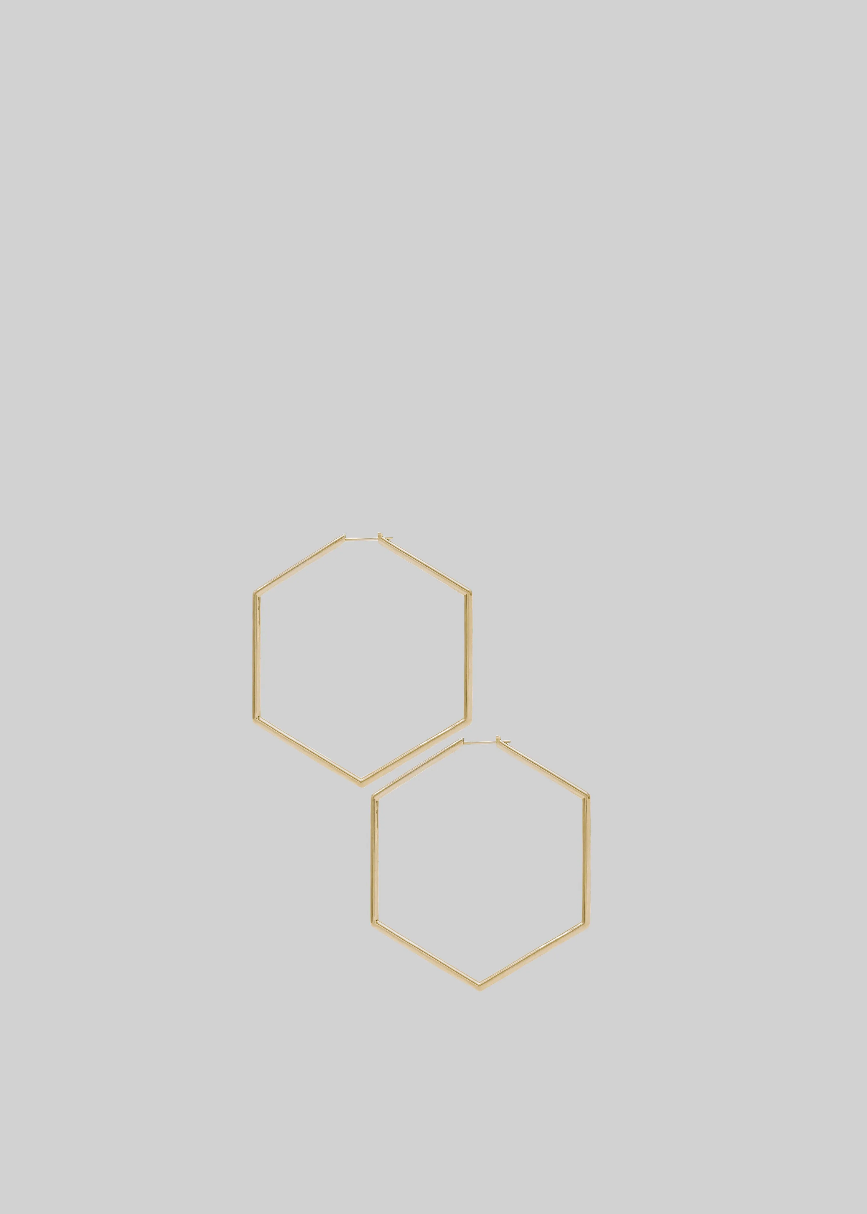 Bevza Thin Honeycomb Hoops - Gold sold by Frankie Shop product image thumbnail 4