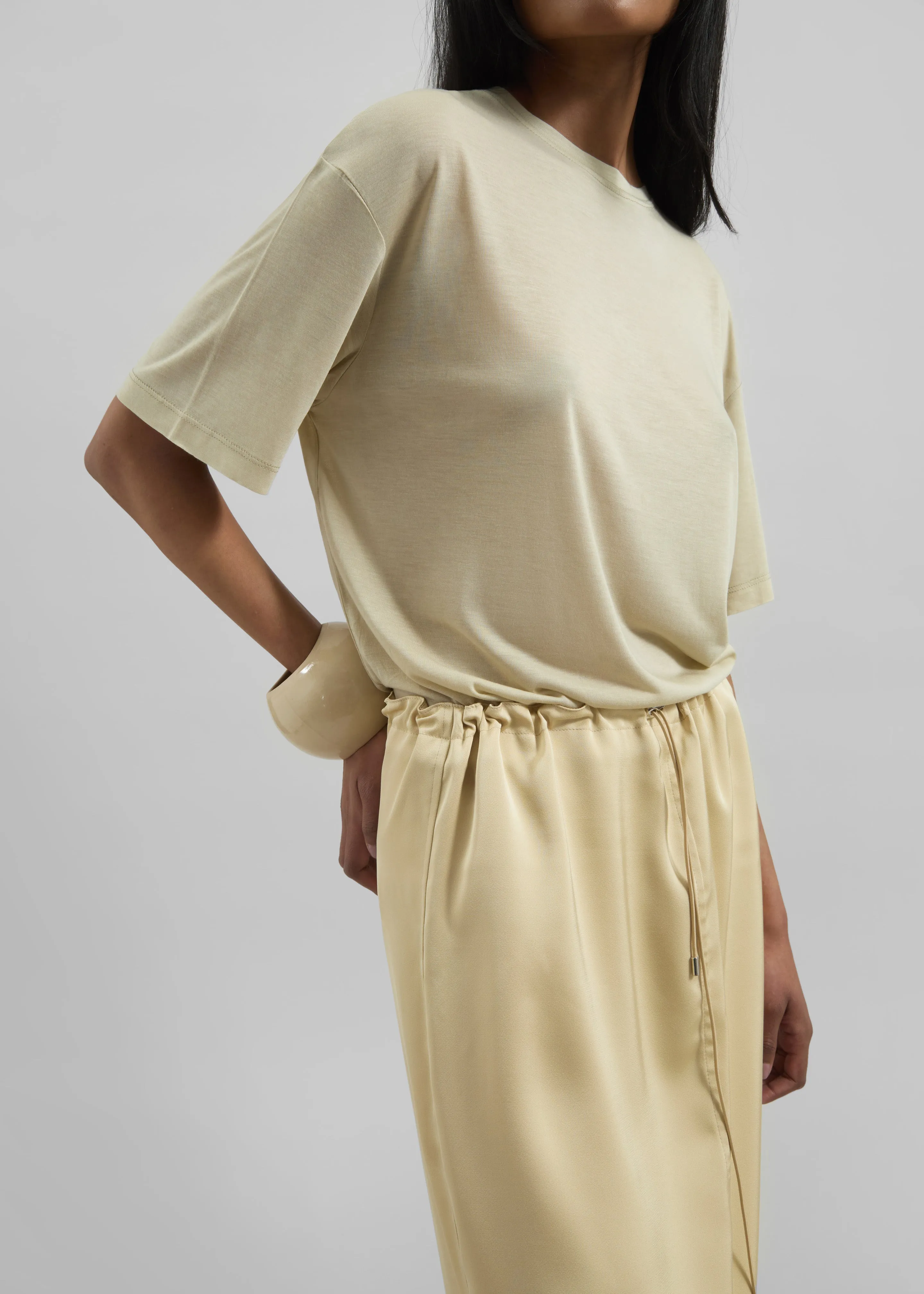 Selvan Sheer T-Shirt - Cement sold by Frankie Shop product image thumbnail 5