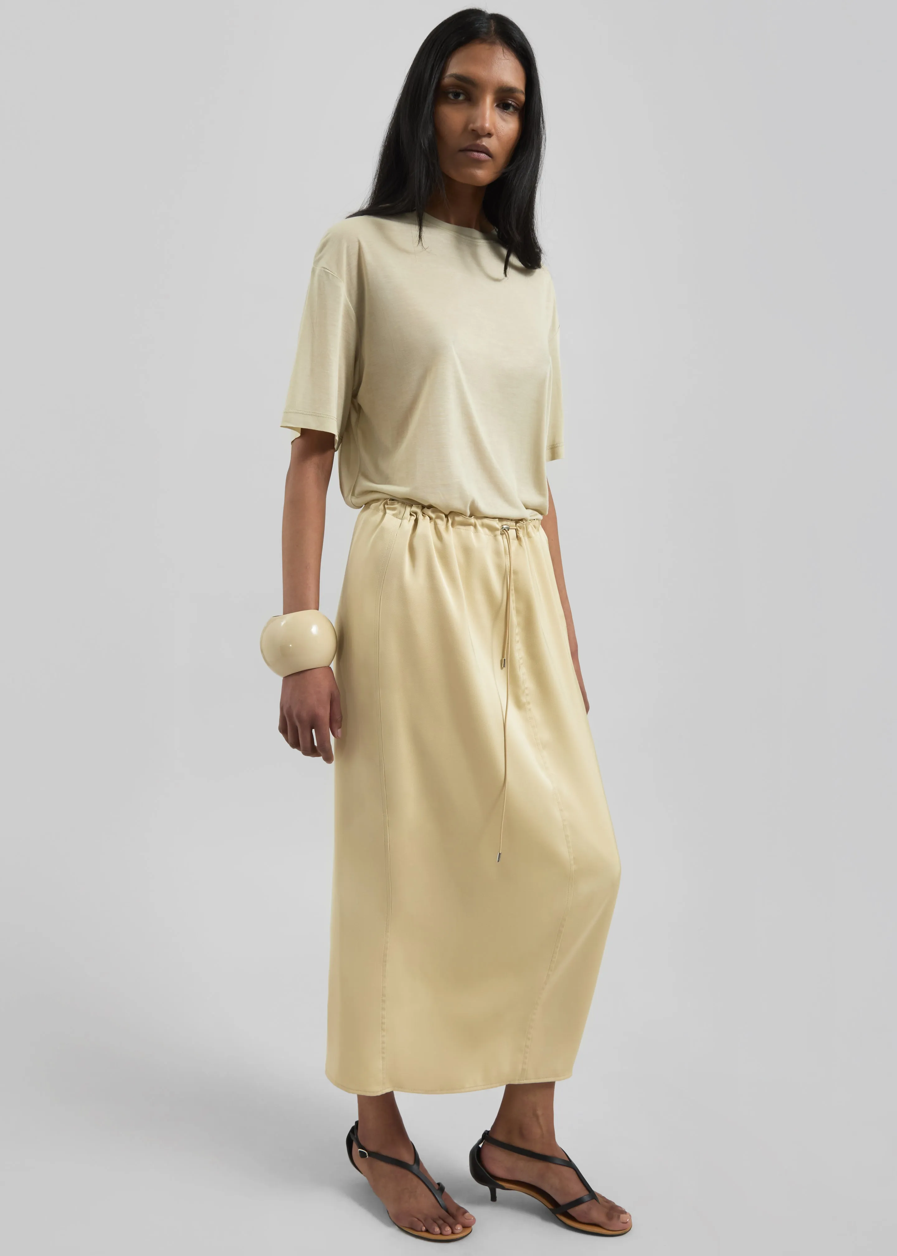 Selvan Sheer T-Shirt - Cement sold by Frankie Shop product image thumbnail 4