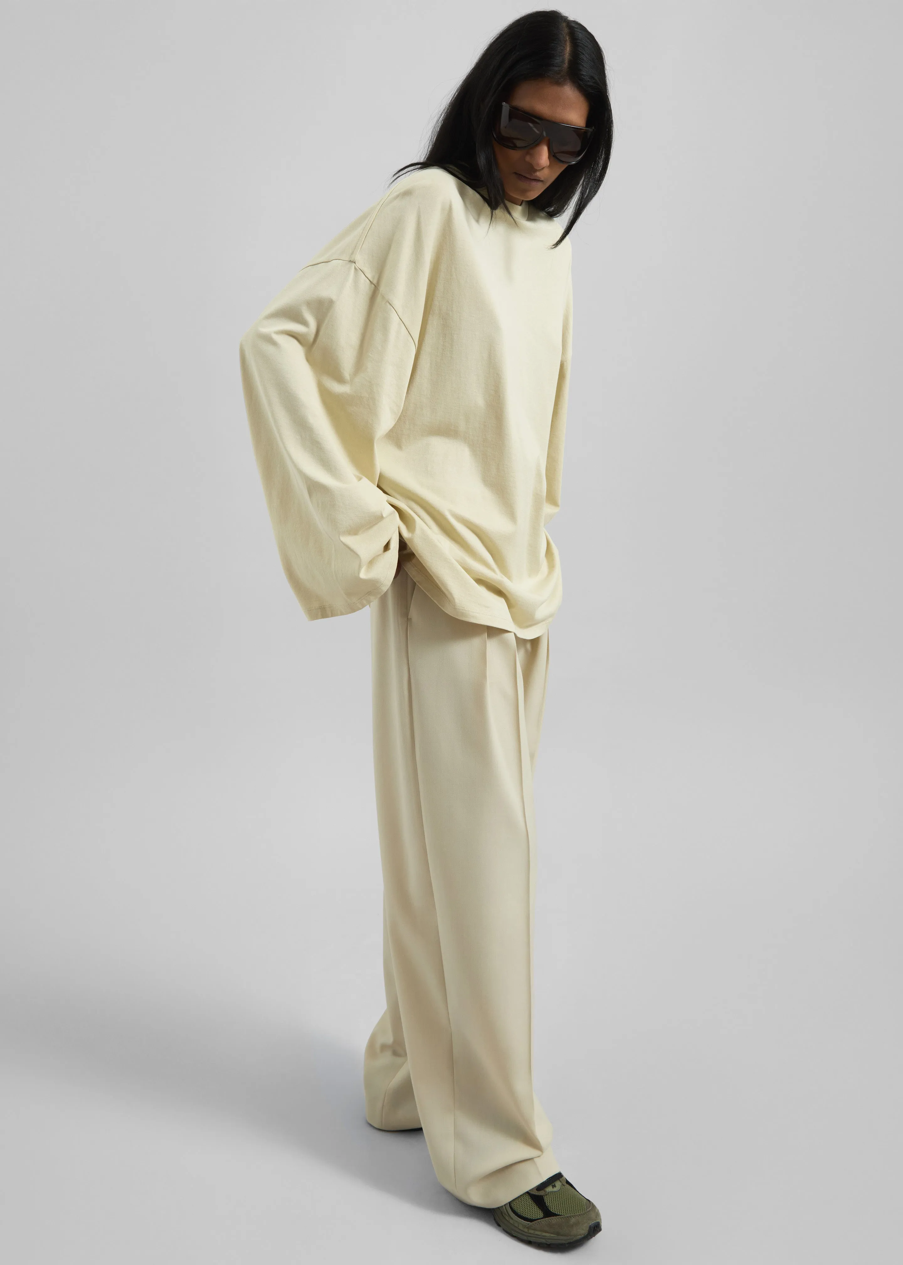 Rio Oversized Sleeve Tee - Cement sold by Frankie Shop