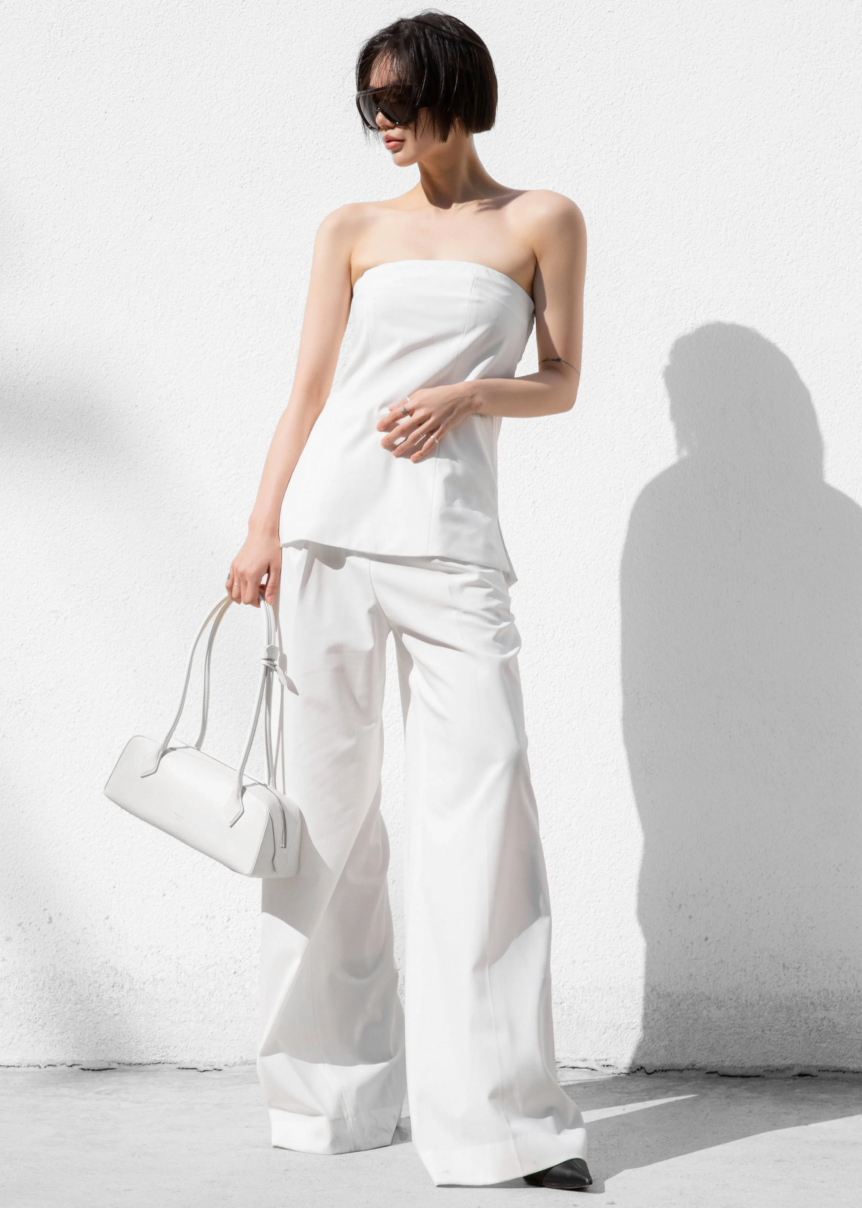 Abbie Strapless Top - White sold by Frankie Shop