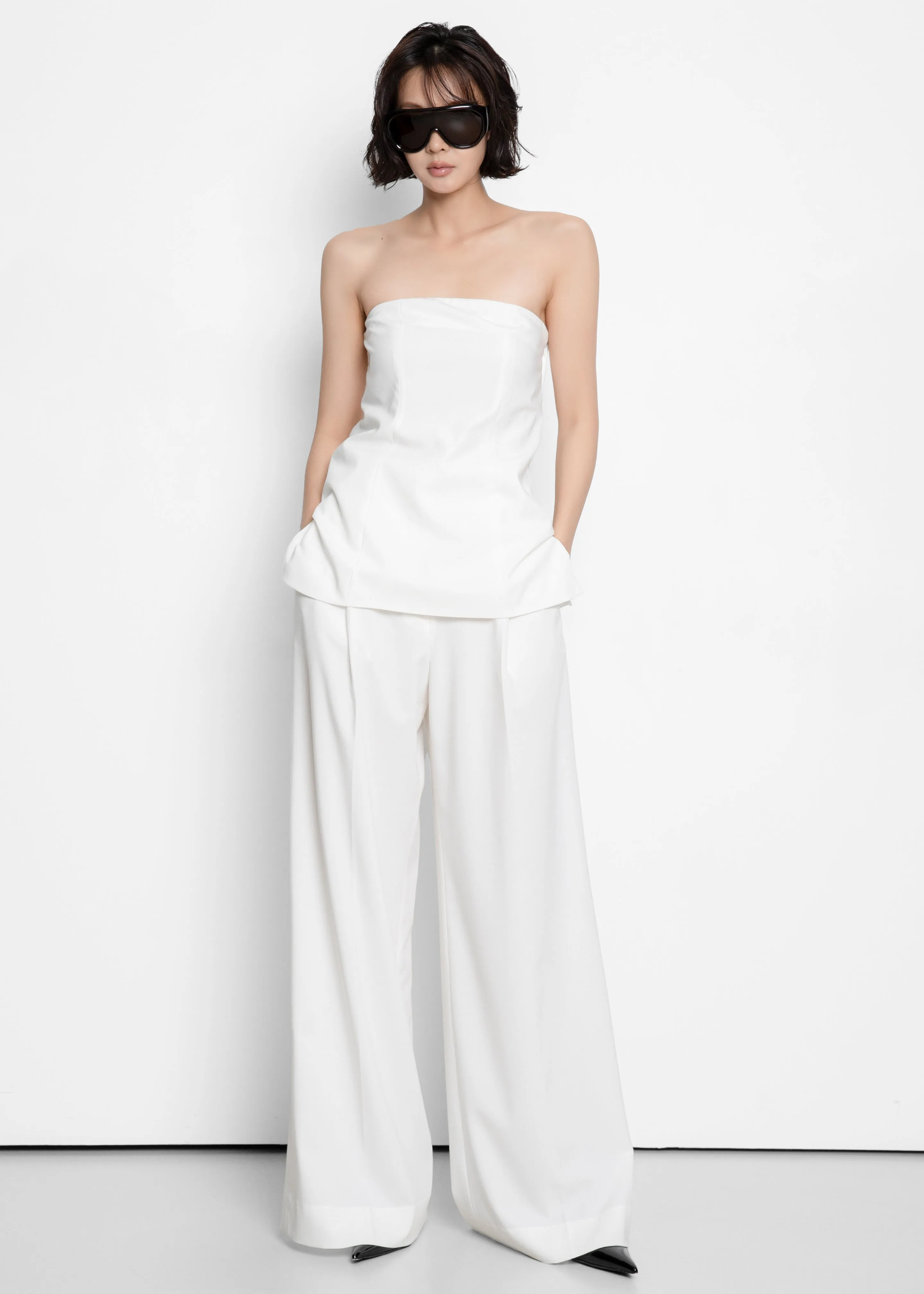 Abbie Strapless Top - White sold by Frankie Shop product image thumbnail 3