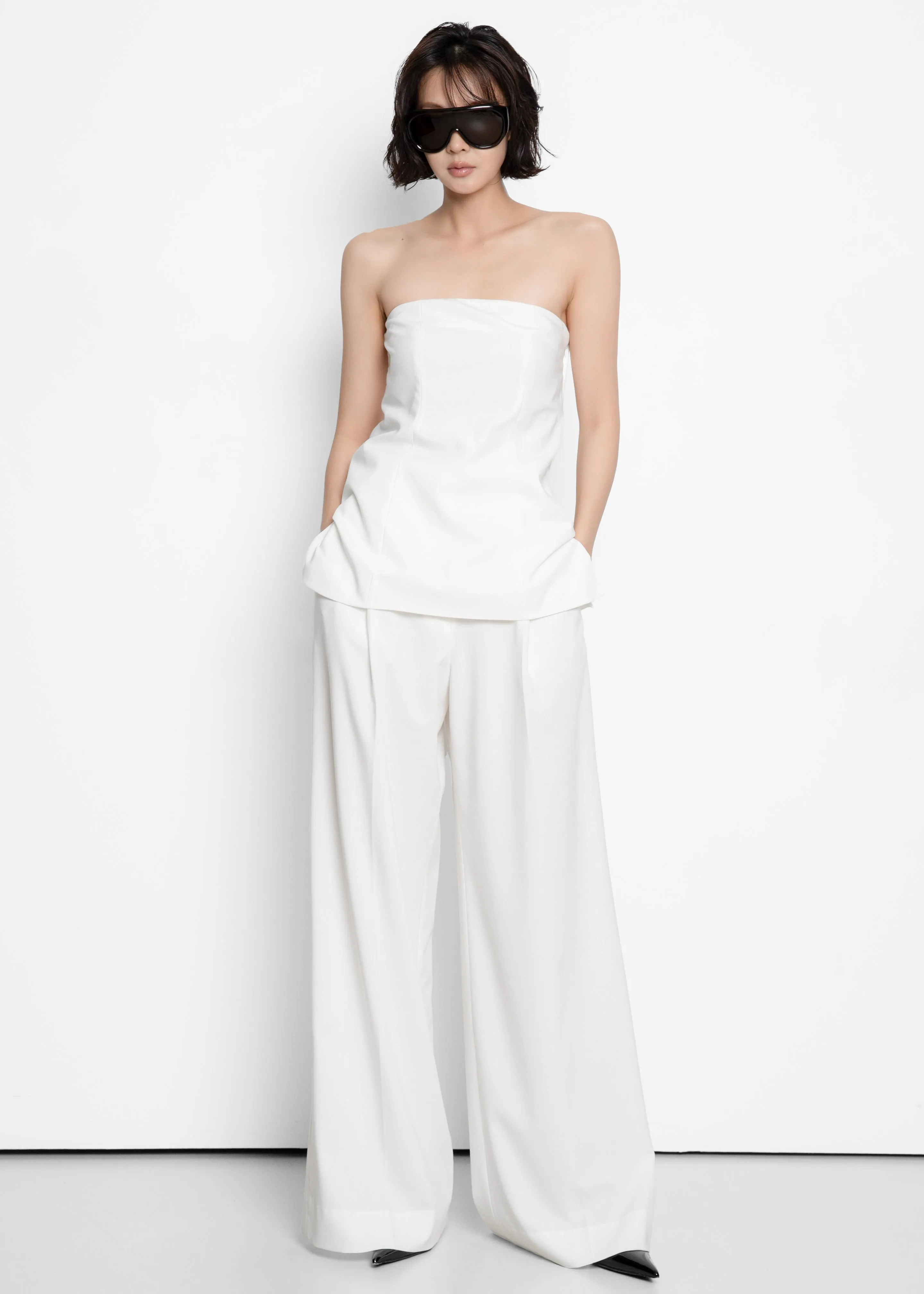 Abbie Trousers - White sold by Frankie Shop product image thumbnail 3