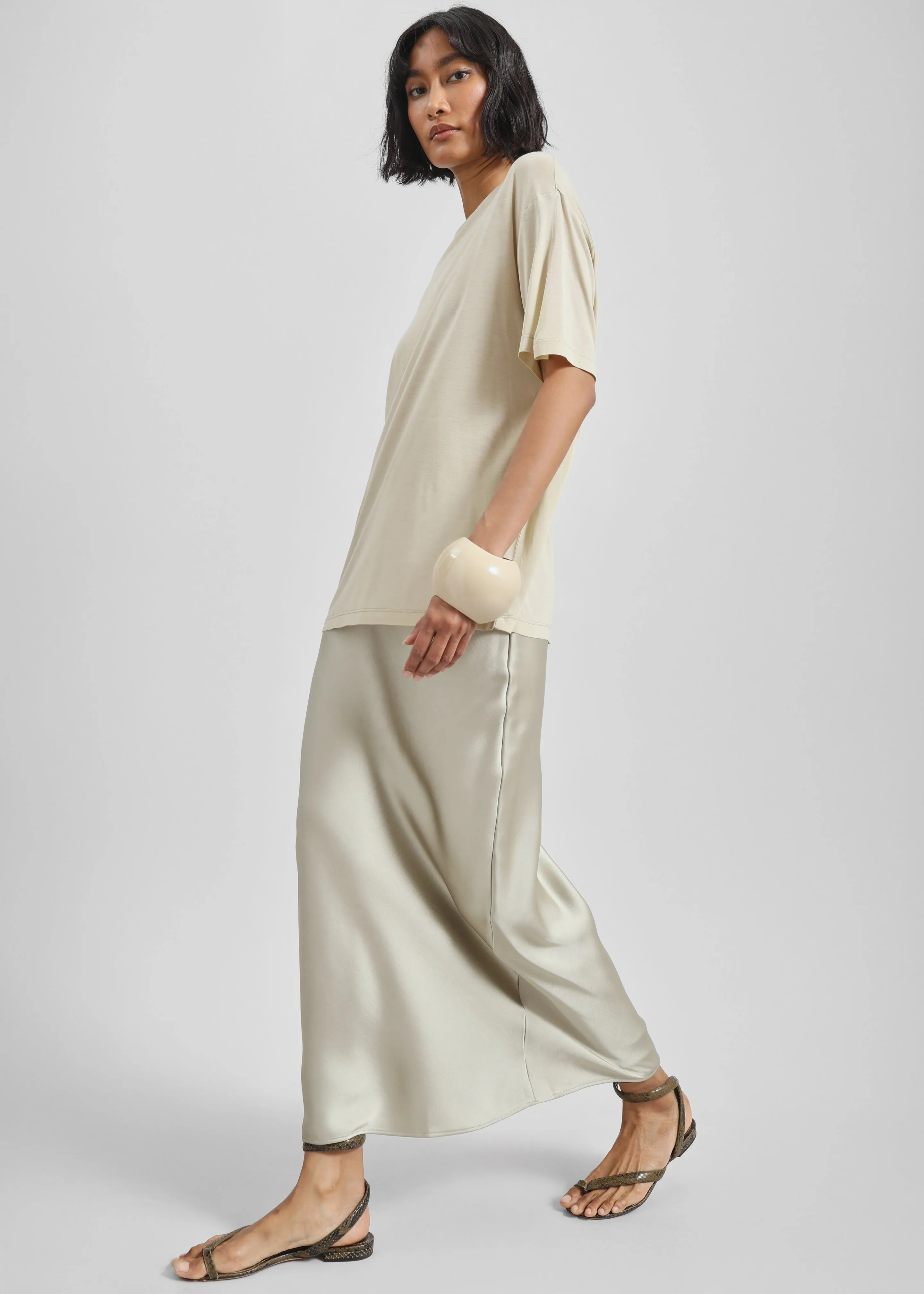 Samsøe Samsøe Saagneta Long Skirt - Agate Gray sold by Frankie Shop