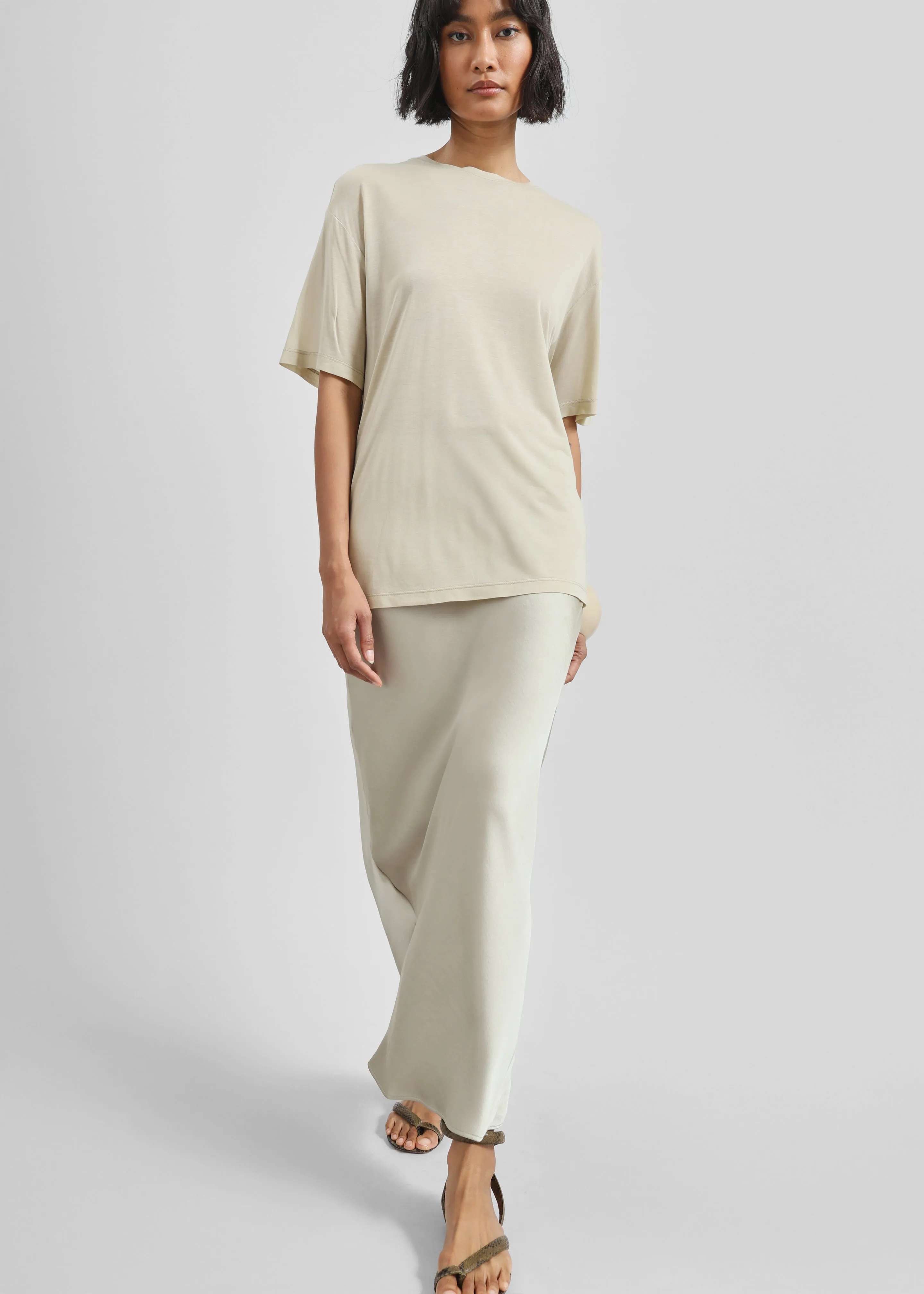 Samsøe Samsøe Saagneta Long Skirt - Agate Gray sold by Frankie Shop product image thumbnail 3