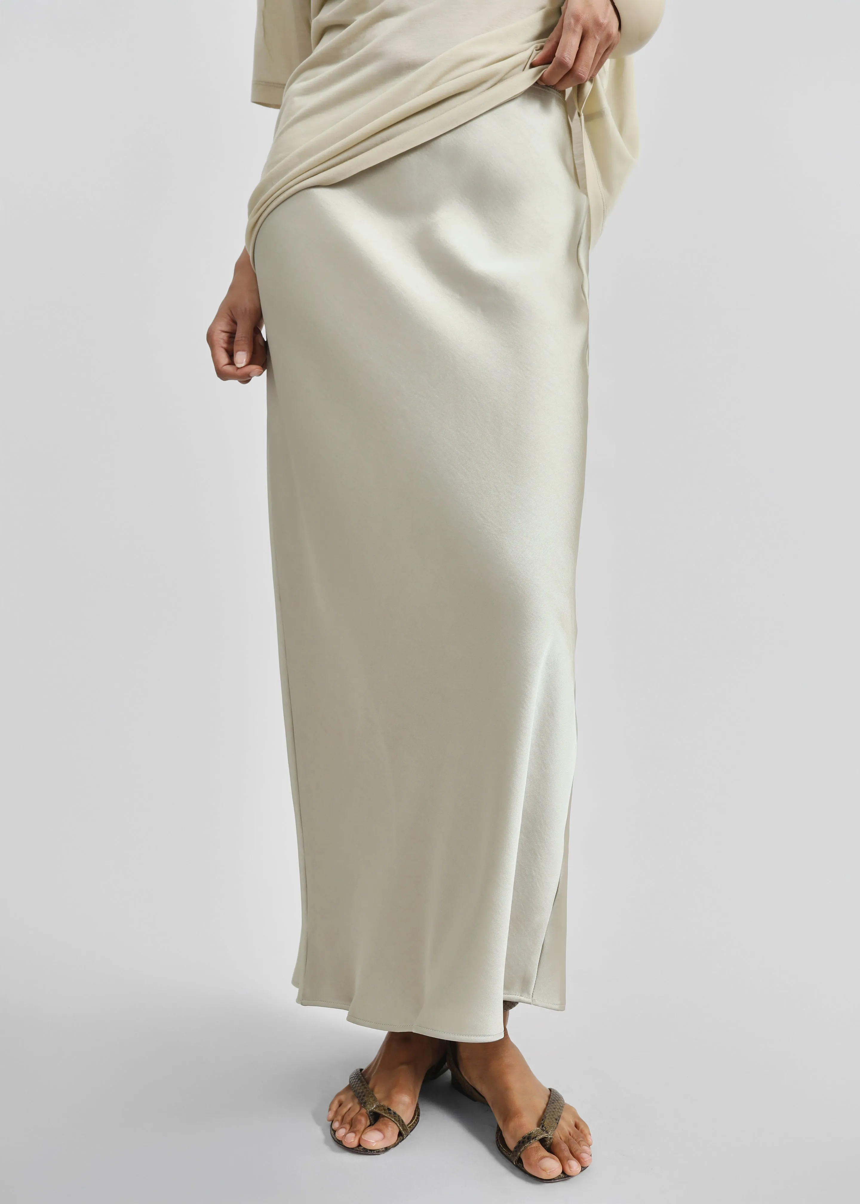 Samsøe Samsøe Saagneta Long Skirt - Agate Gray sold by Frankie Shop product image thumbnail 2
