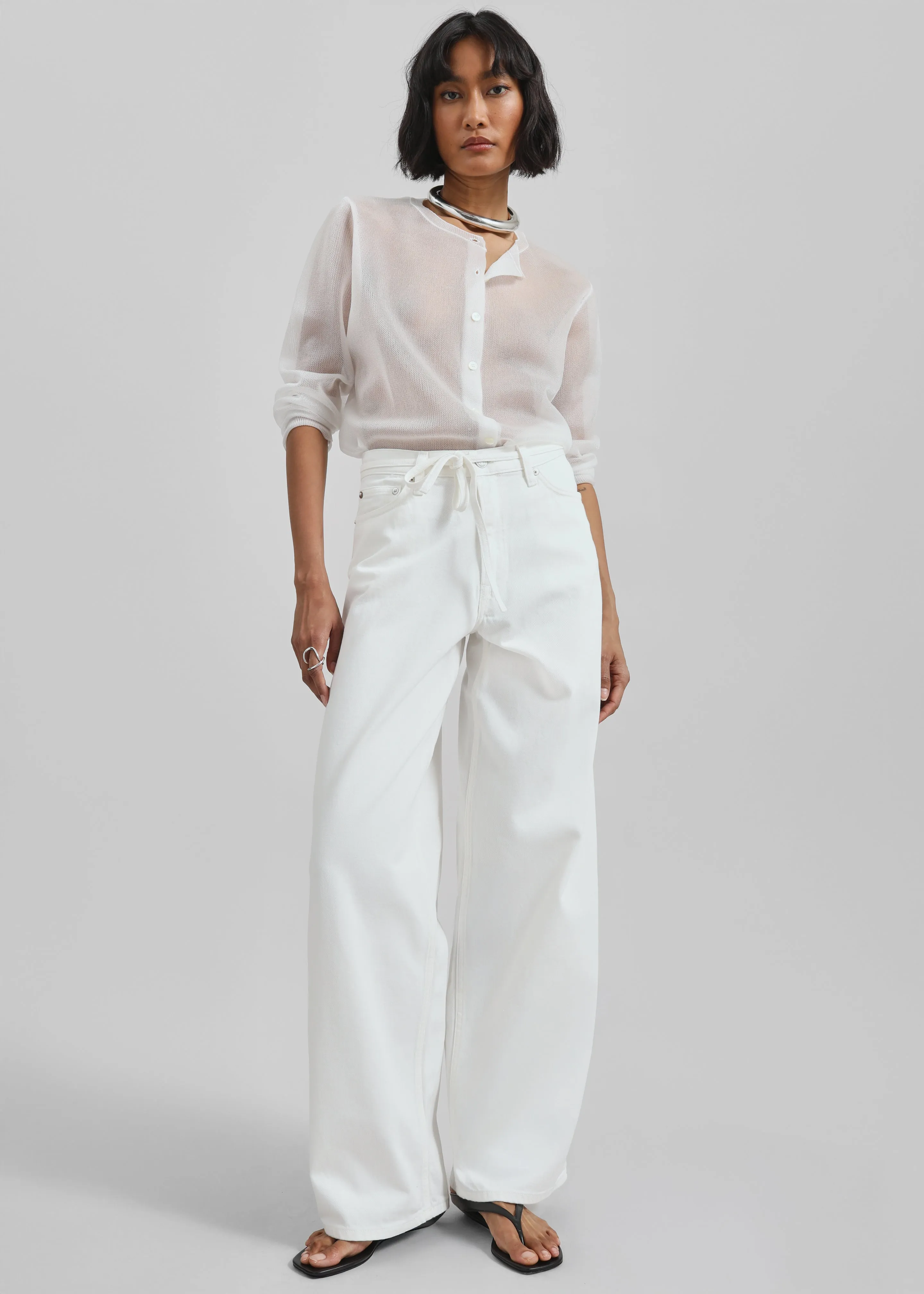 Samsøe Samsøe Saharper Jeans Belt - White Rock sold by Frankie Shop