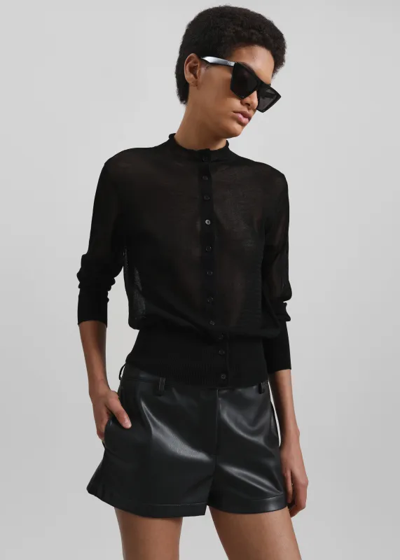 Amomento Sheer Cardigan - Black sold by Frankie Shop