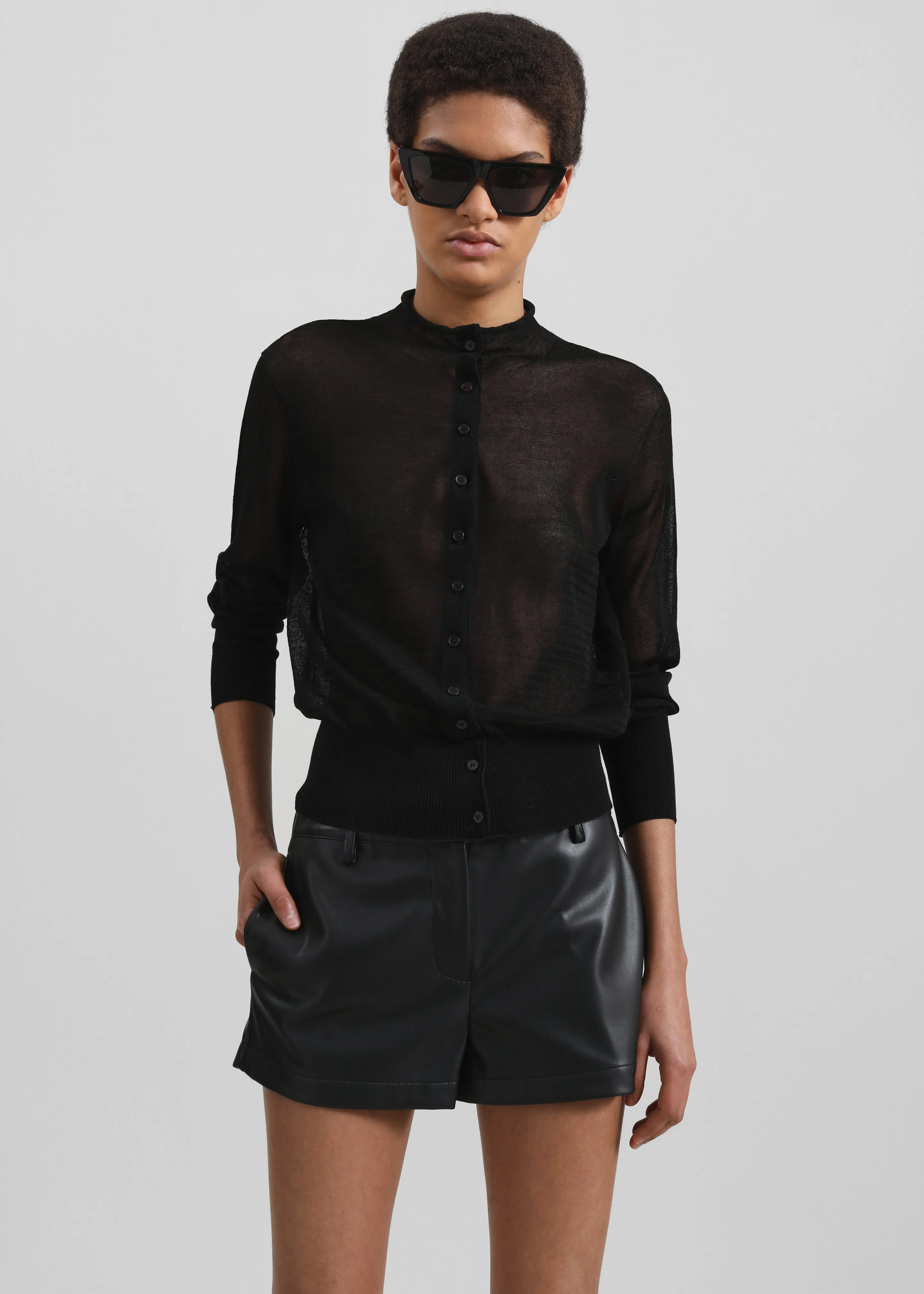 Amomento Sheer Cardigan - Black sold by Frankie Shop product image thumbnail 4