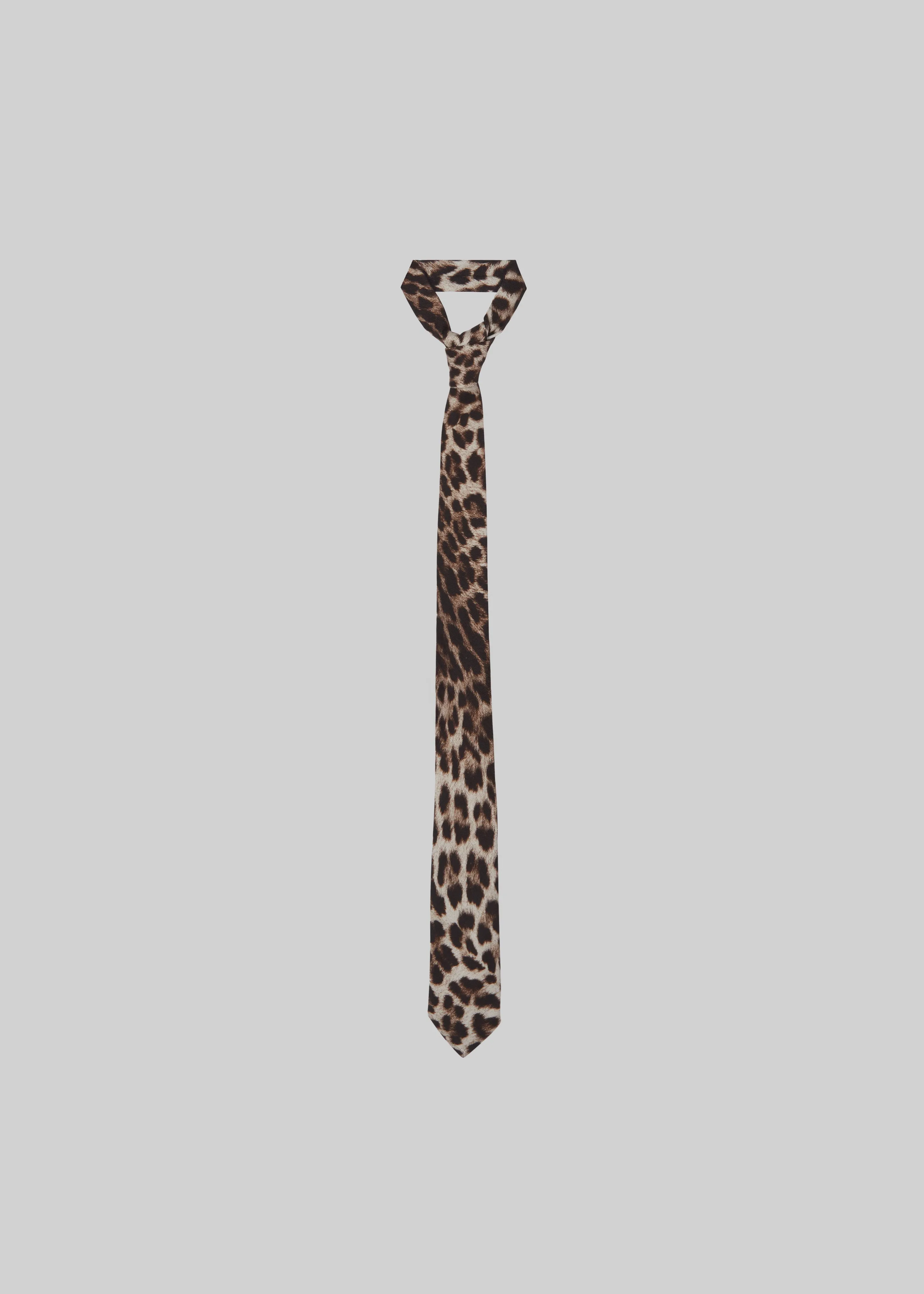 Lene Leopard Print Tie - Brown sold by Frankie Shop product image thumbnail 3