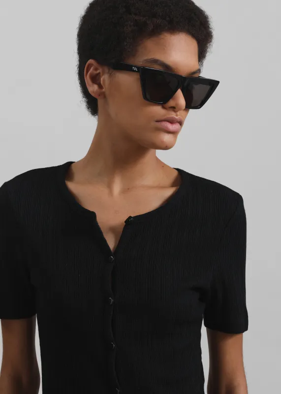 Samsøe Samsøe Sajuni SS Cardigan - Black sold by Frankie Shop