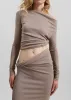 Margot Asymmetric Top - Mocha sold by Frankie Shop