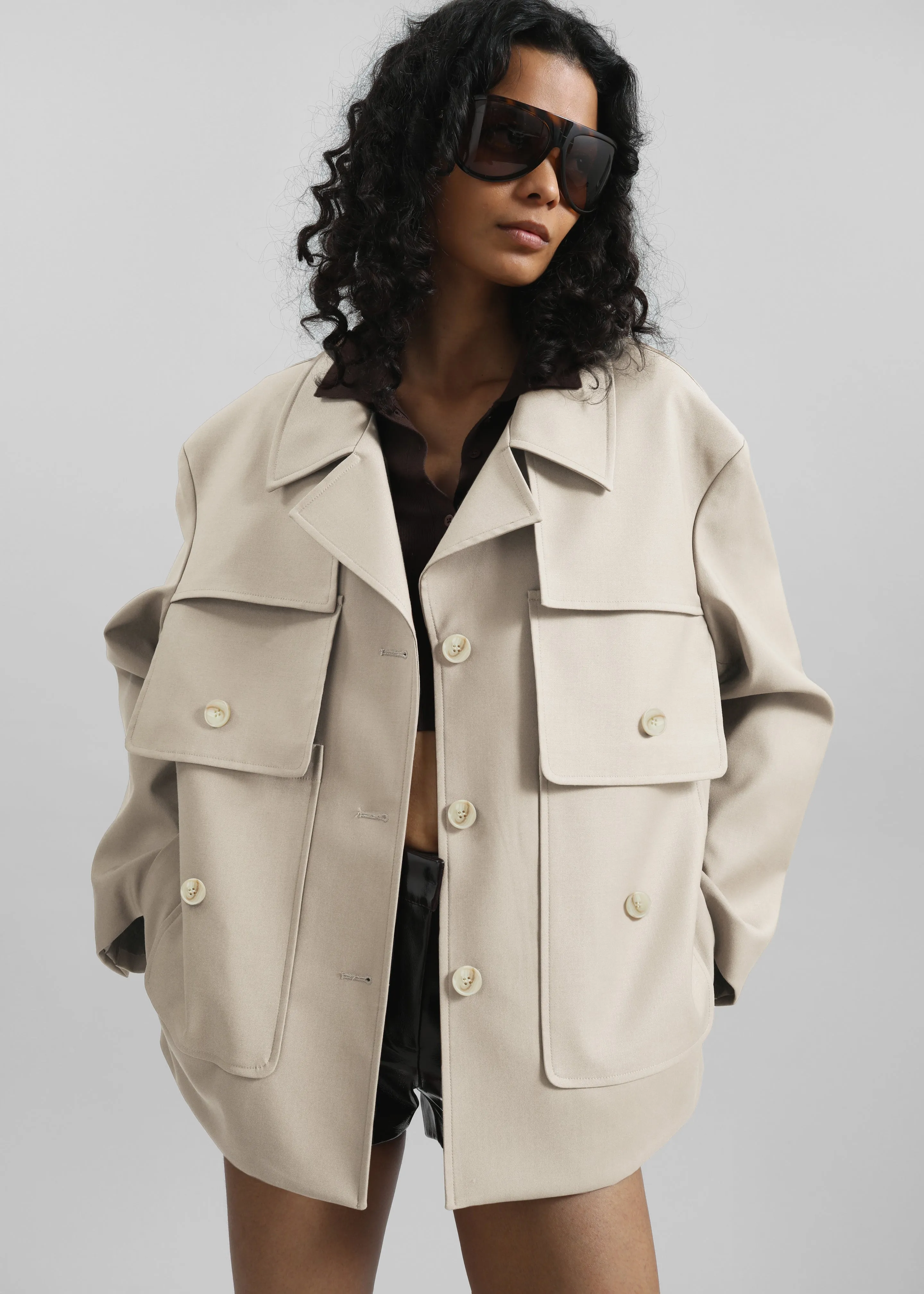 Duloe Field Jacket - Light Beige sold by Frankie Shop product image thumbnail 4