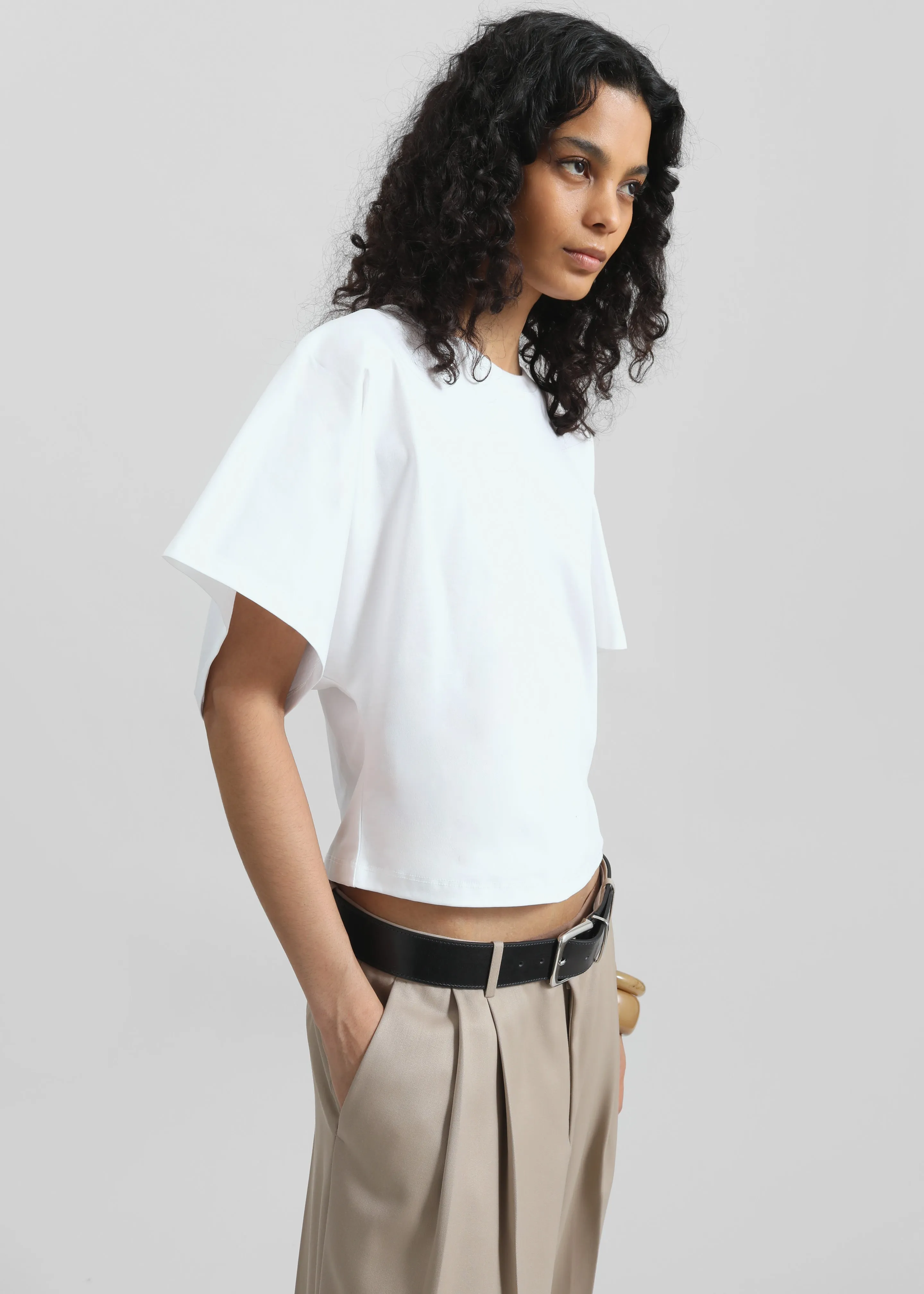 Noya Dolman Sleeve Tee - White sold by Frankie Shop