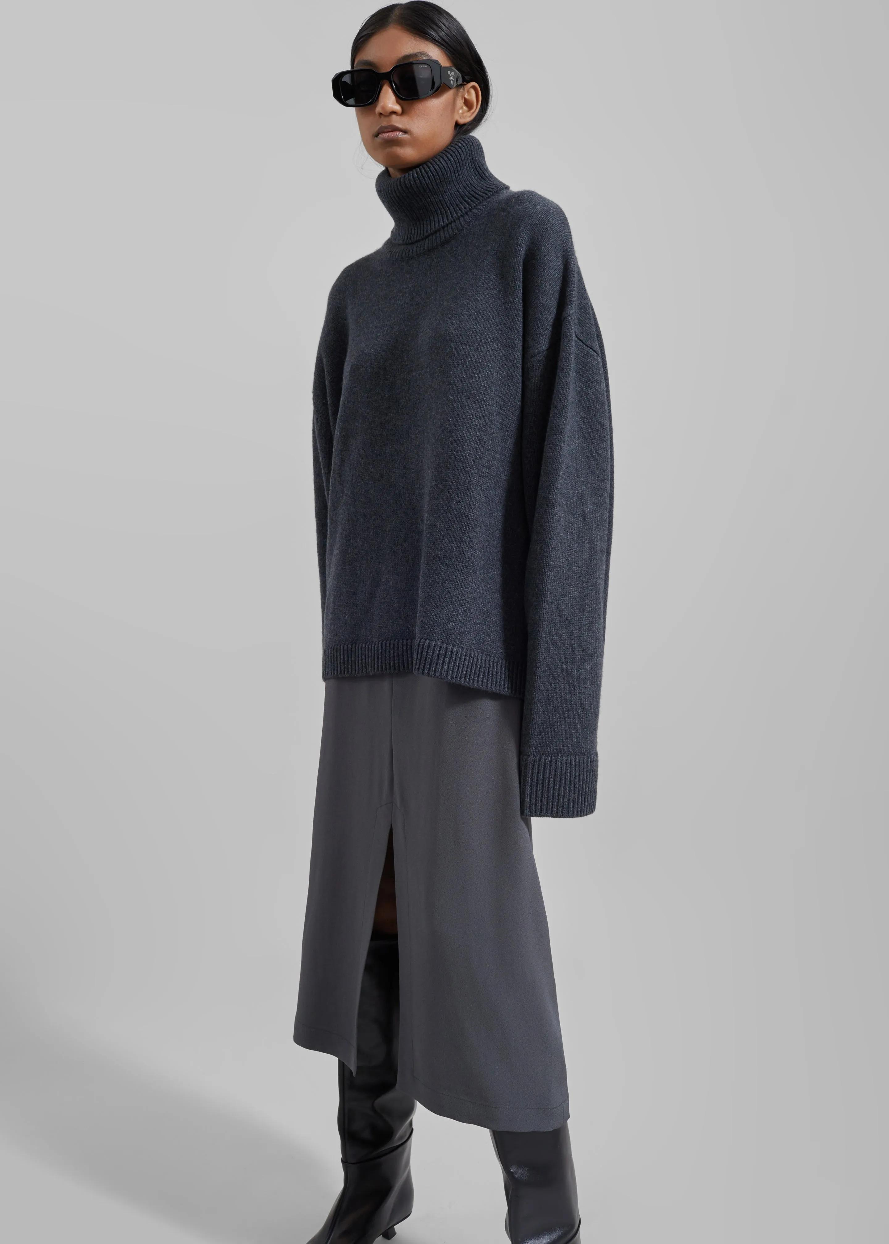 Judy Midi Skirt - Grey sold by Frankie Shop product image thumbnail 4