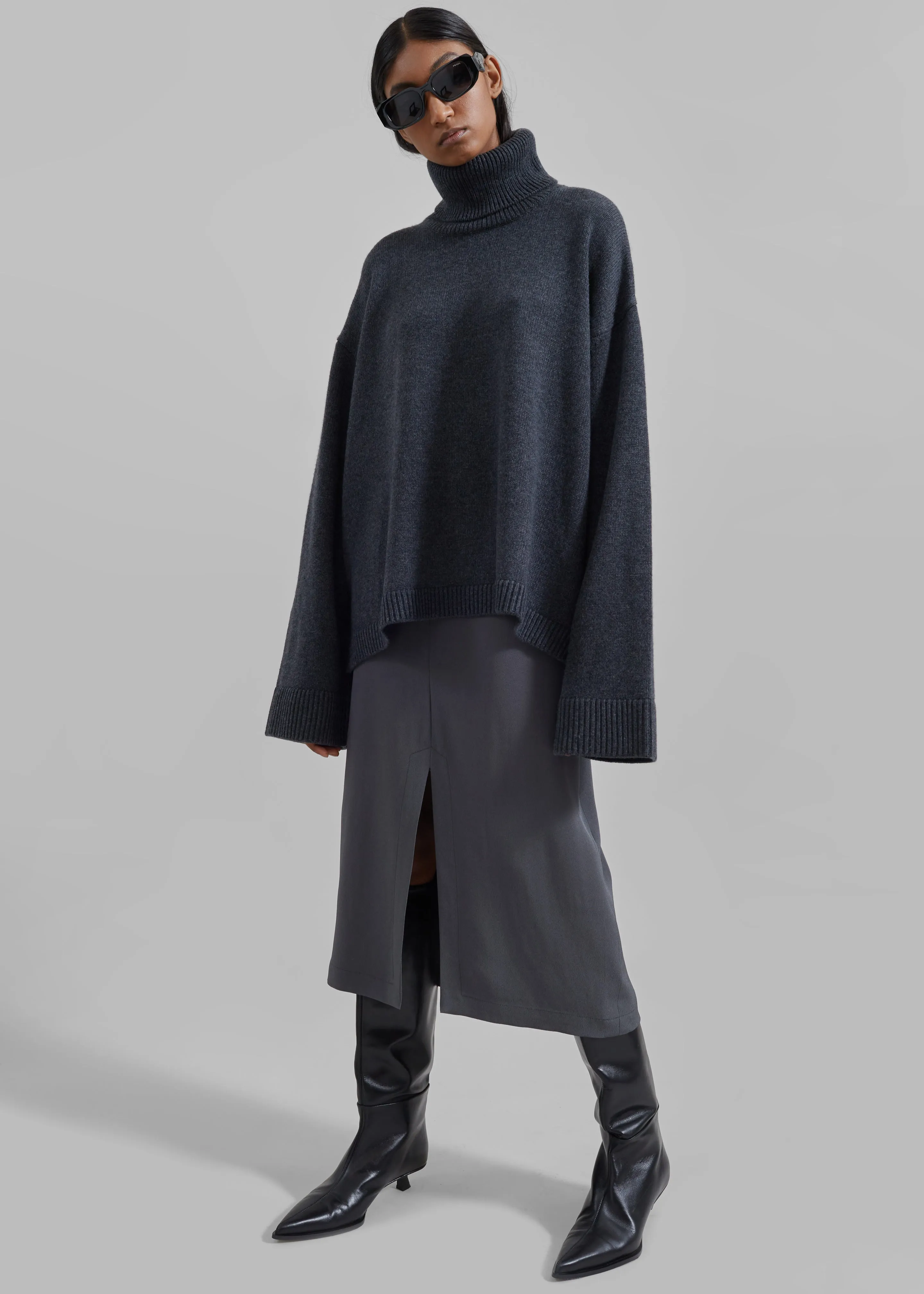 Judy Midi Skirt - Grey sold by Frankie Shop product image thumbnail 2