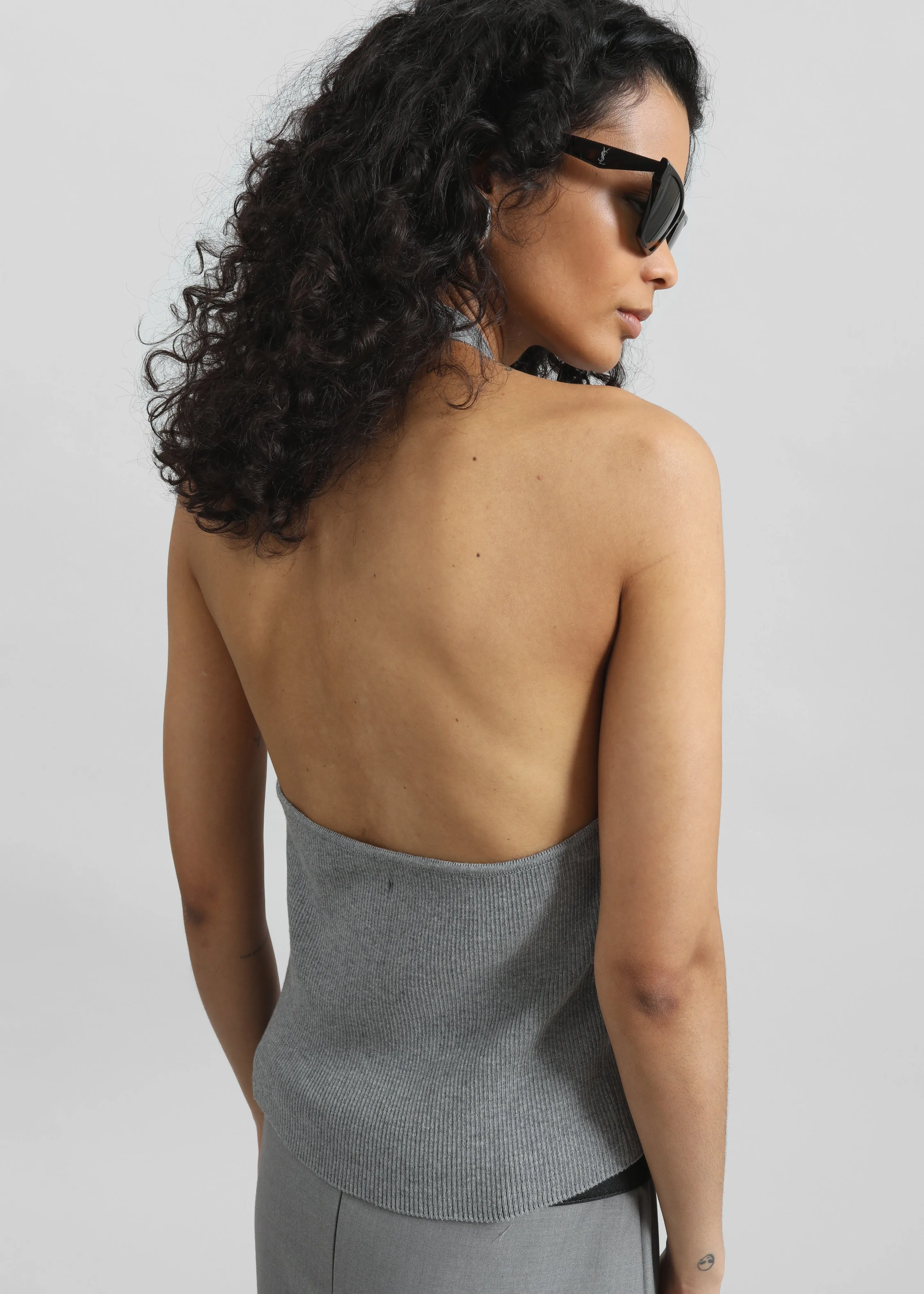 Himi Knit Halter Top - Grey sold by Frankie Shop product image thumbnail 2