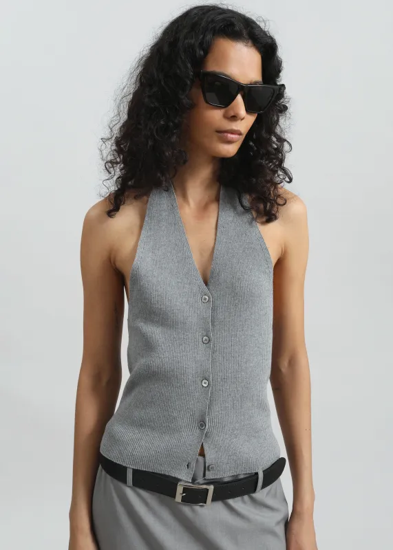 Paloma Wool No 1652/Mopit 黒のホルターネックビスチェ MOPIT-Black halter cupro top – Paloma Wool