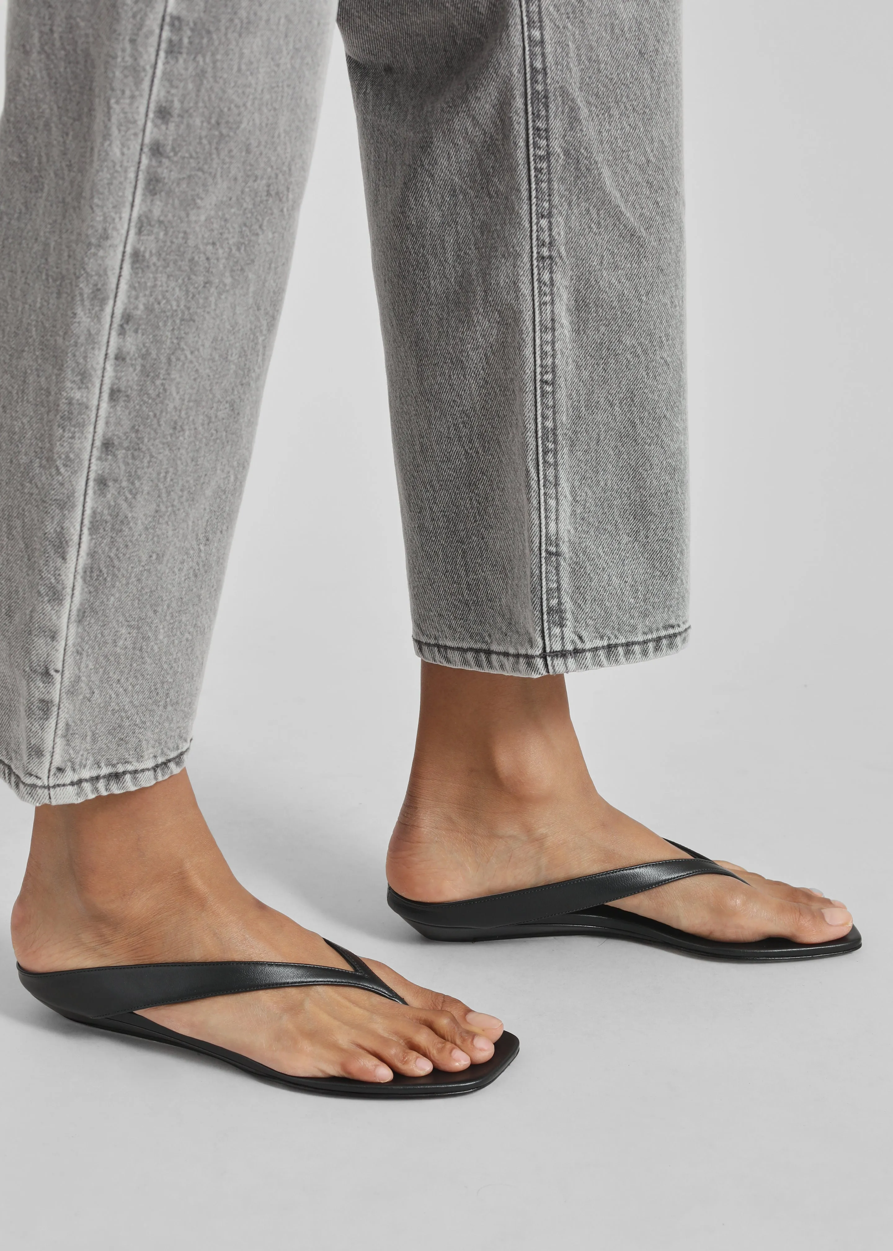 Loulou de Saison Coda Nappa Leather Sandals - Black sold by Frankie Shop product image thumbnail 2