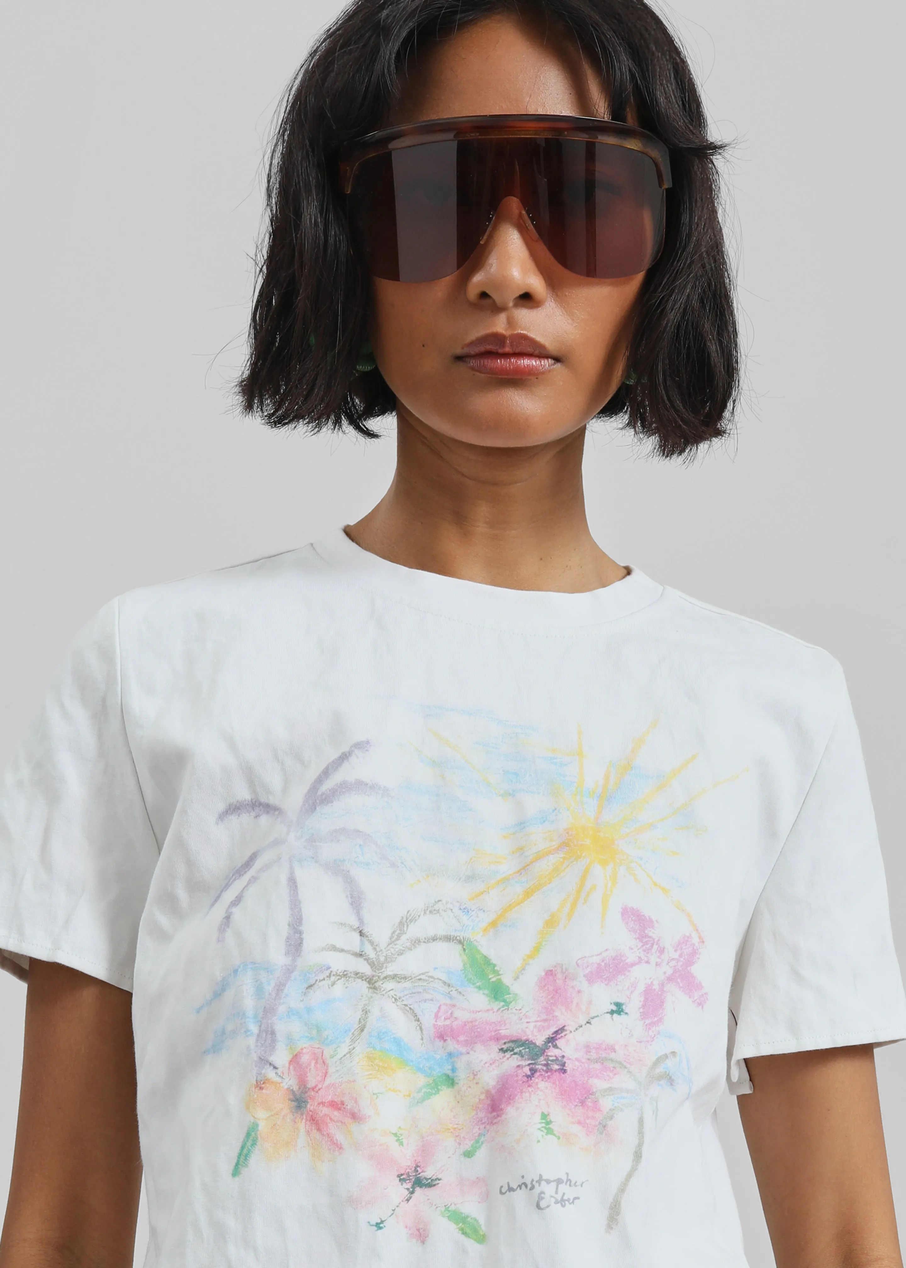 Christopher Esber Hibiscus Crushed Tee - Hibiscus Print sold by Frankie Shop product image thumbnail 3