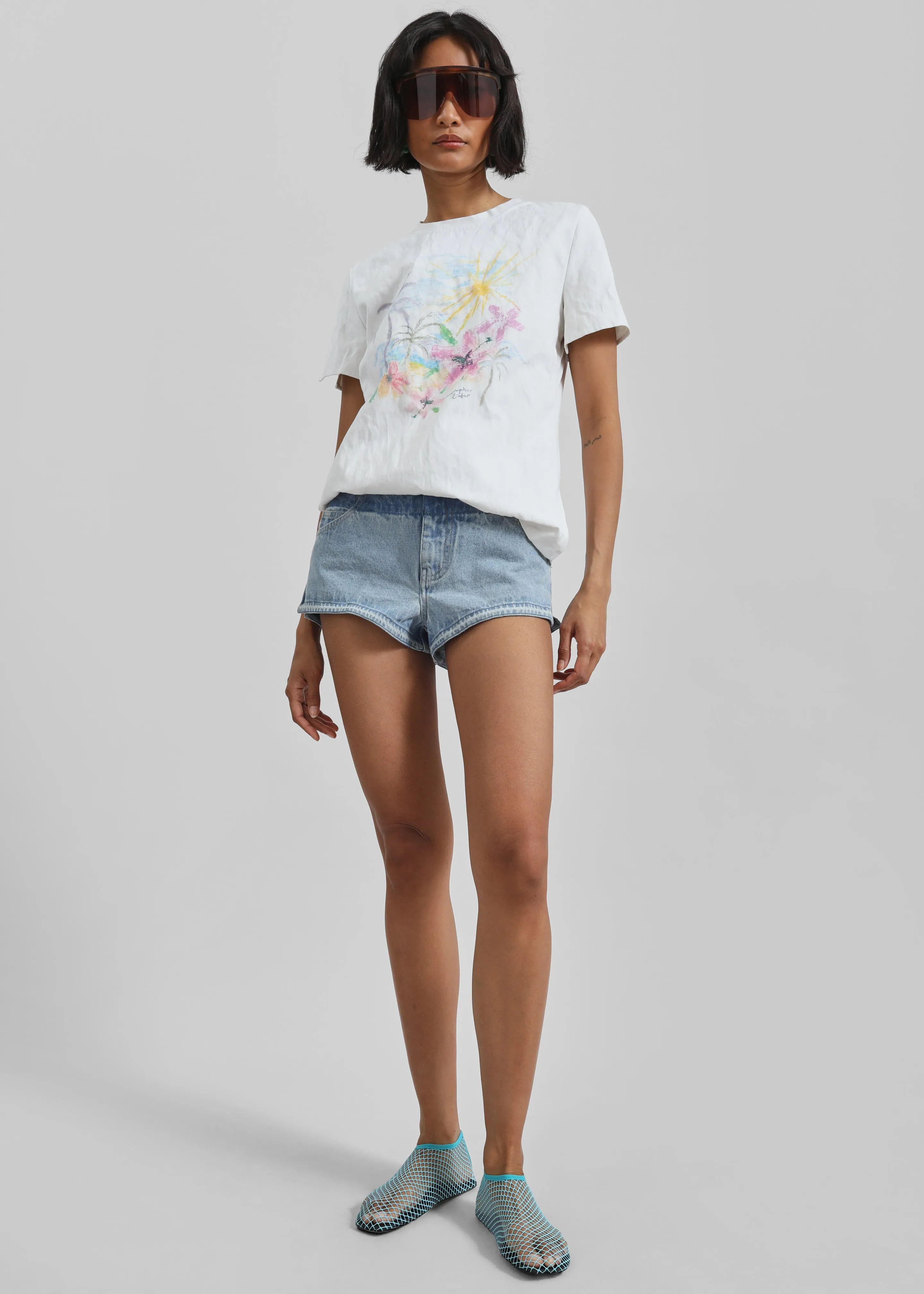 Christopher Esber Hibiscus Crushed Tee - Hibiscus Print sold by Frankie Shop product image thumbnail 4