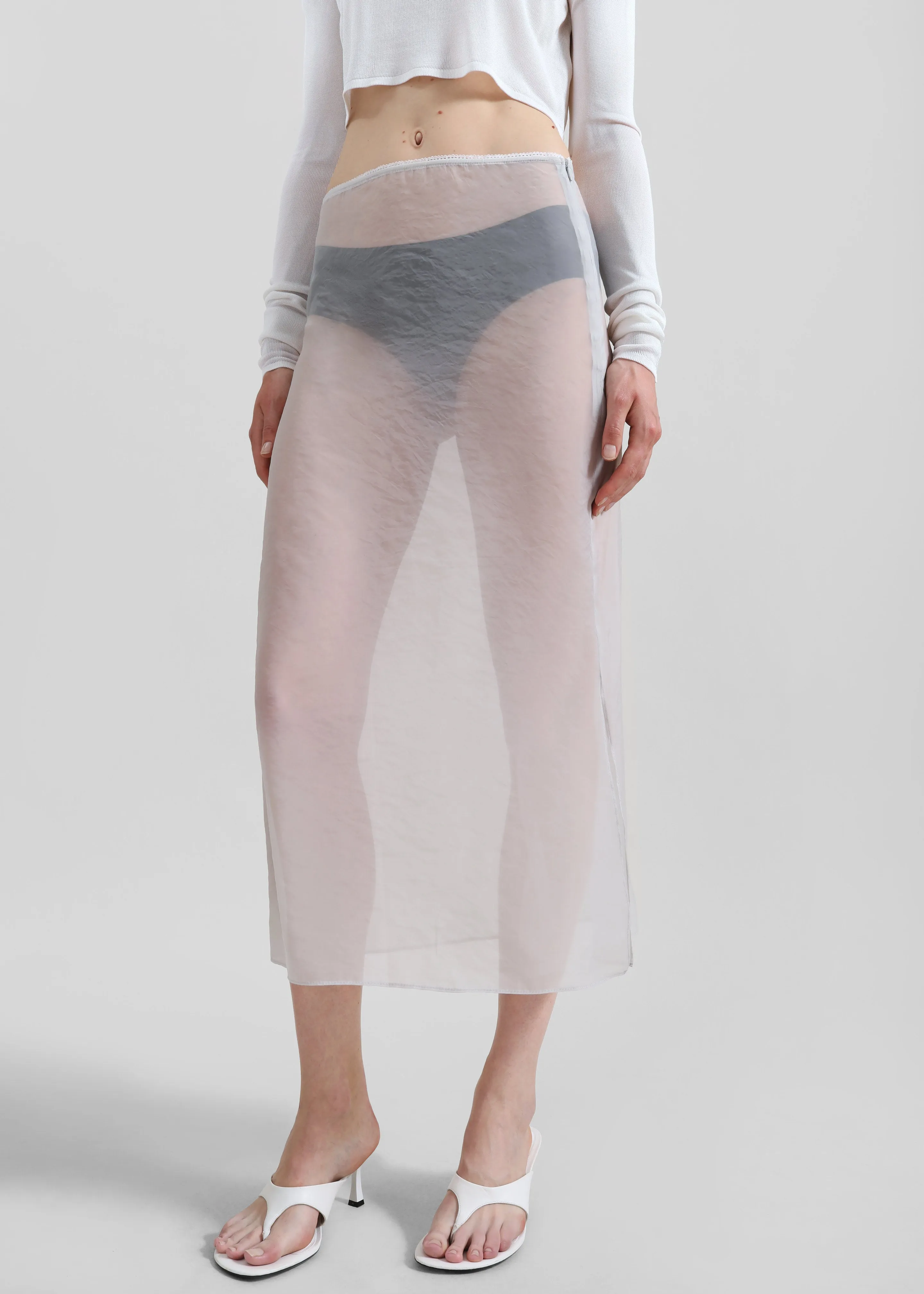 Girone Sheer Skirt - Light Grey sold by Frankie Shop product image thumbnail 4