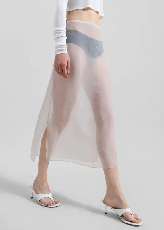 Girone Sheer Skirt - Light Grey sold by Frankie Shop