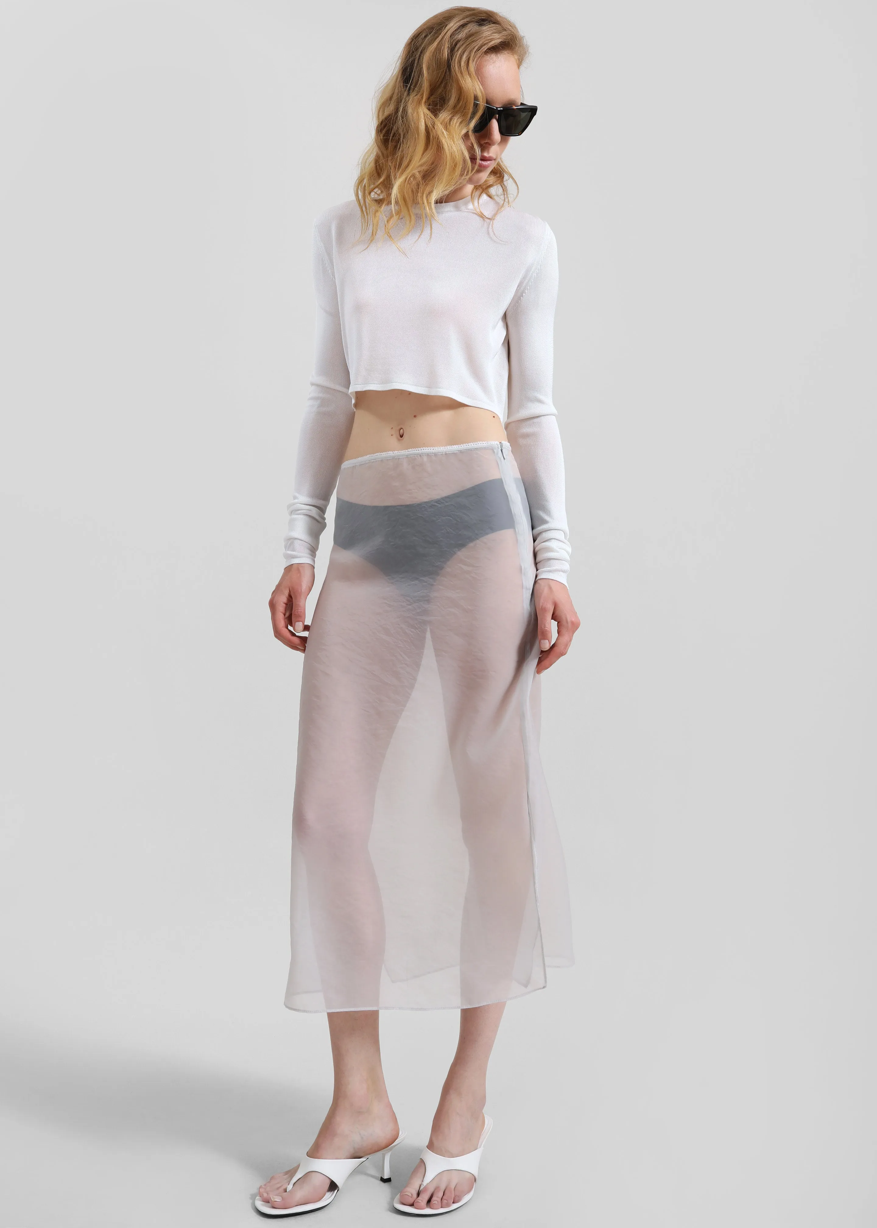 Girone Sheer Skirt - Light Grey sold by Frankie Shop product image thumbnail 2
