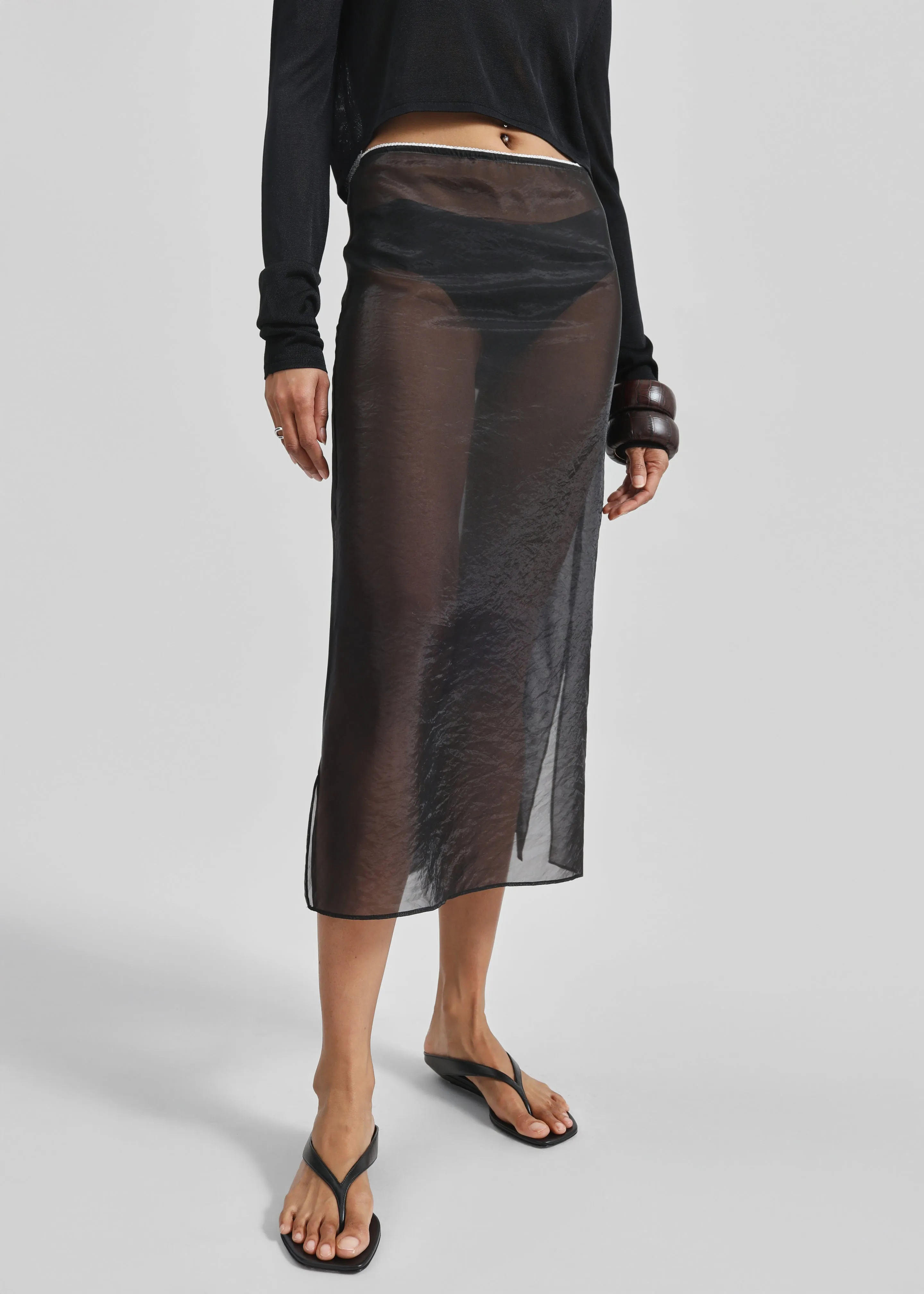 Girone Sheer Skirt - Black sold by Frankie Shop product image thumbnail 3