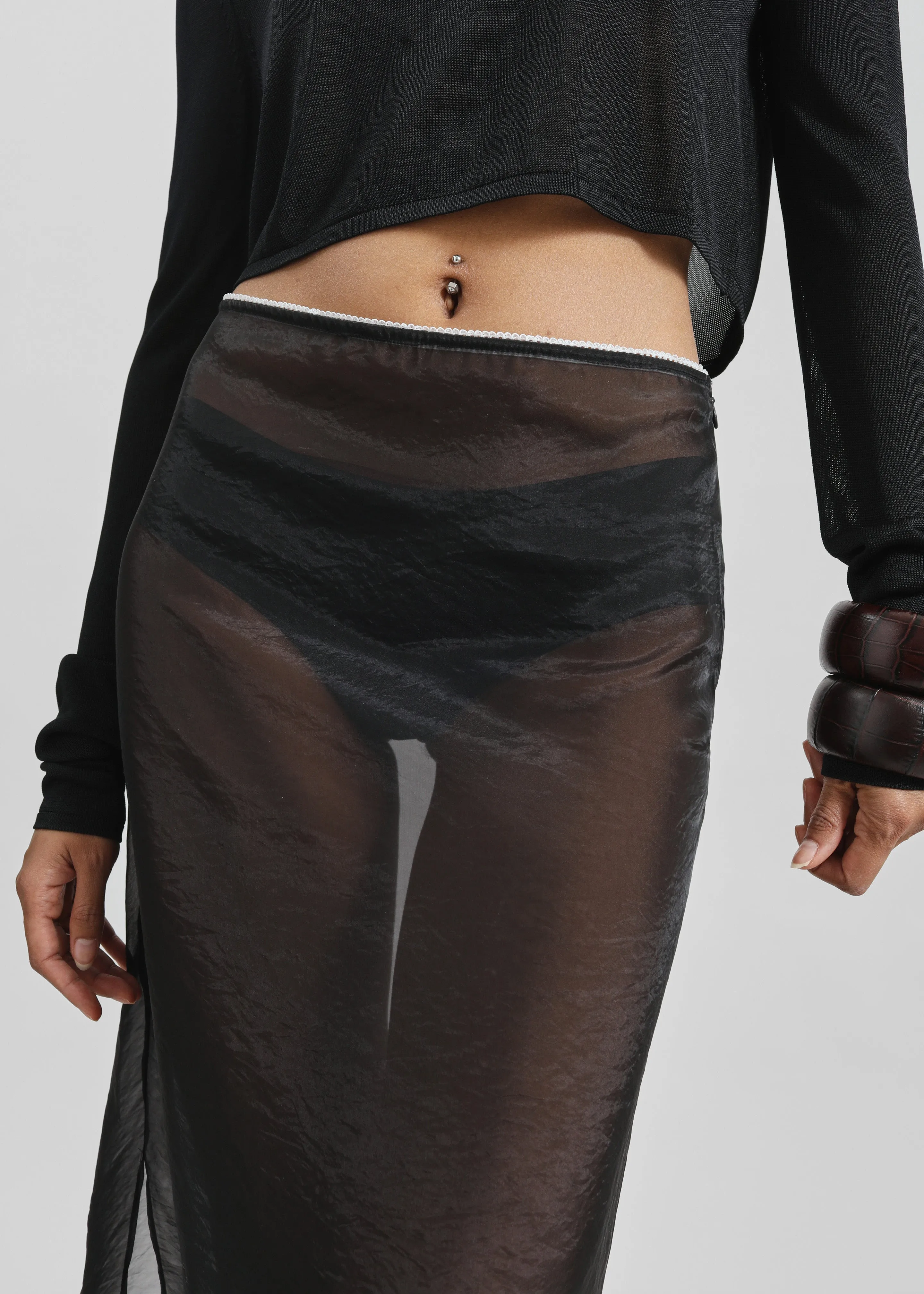 Girone Sheer Skirt - Black sold by Frankie Shop product image thumbnail 2