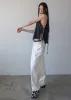 Halgar Frayed Seam Barrel-Leg Jeans - White sold by Frankie Shop